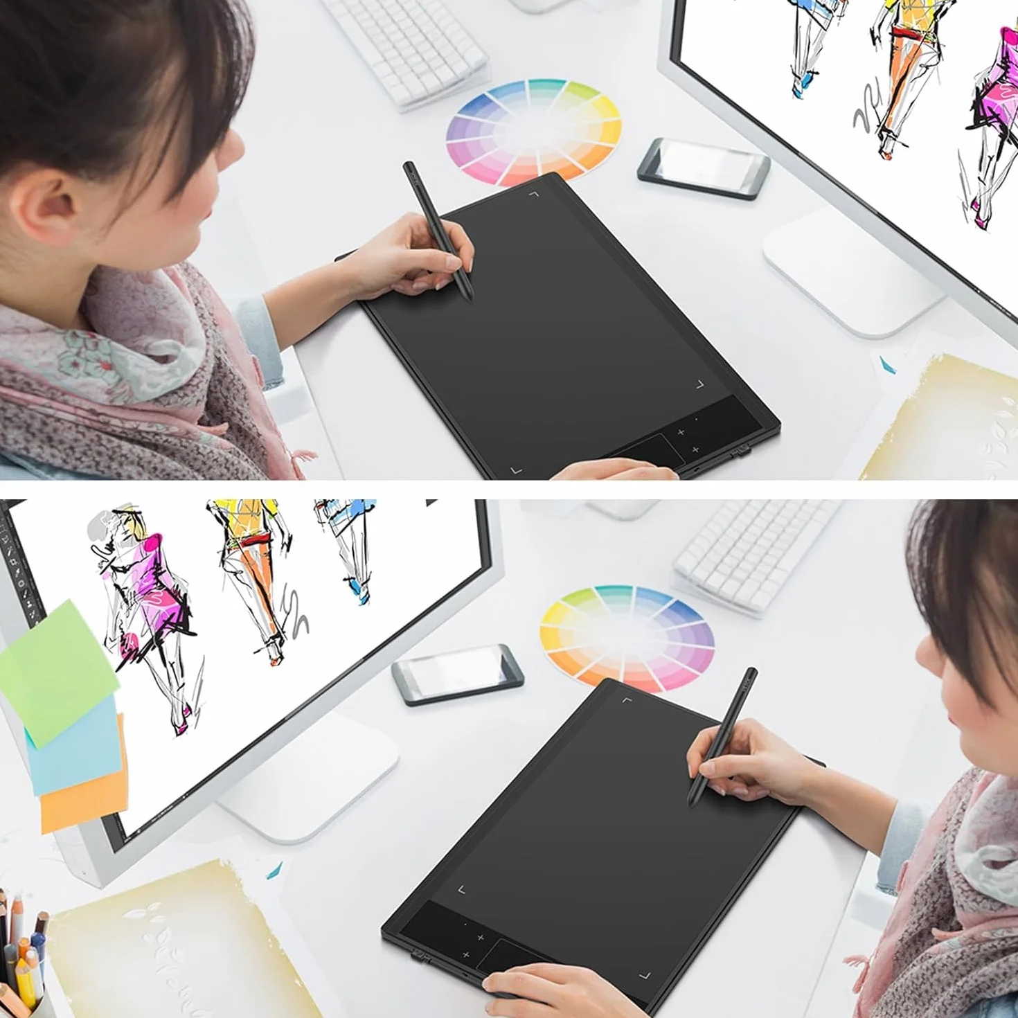 VEIKK Tablet graficzny A30 V2 10 x 6 cali z piórem bez baterii i 8192 profesjonalnymi poziomami ciśnienia
