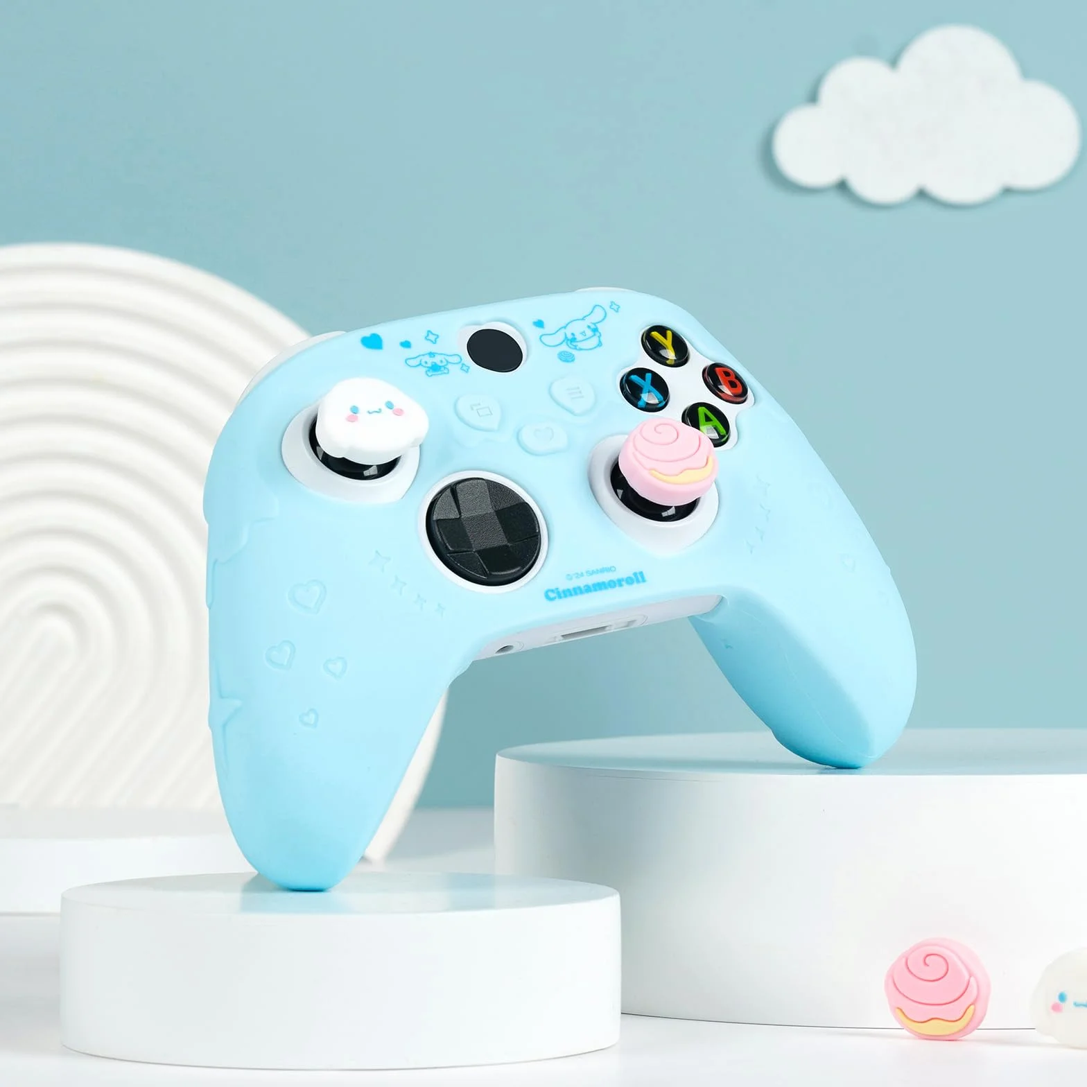 Kuitmor Silikonowe Etui Do Kontrolera Xbox Series X, Ergonomiczne Ochronne Pokrowiec Kompatybilne z Bezprzewodowym Kontrolerem Xbox z 2 Nakładkami na Kciuk, DEG