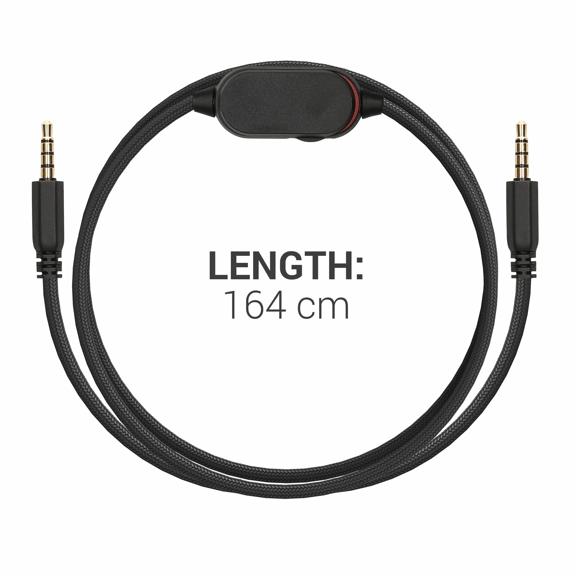 kwmobile kabel do słuchawek kompatybilny z Alienware AW920H / AW720H / AW310H / AW510H / AW988 - kabel zapasowy 100 cm - z mikrofonem i regulacją głośności - gniazdo 3,5 mm