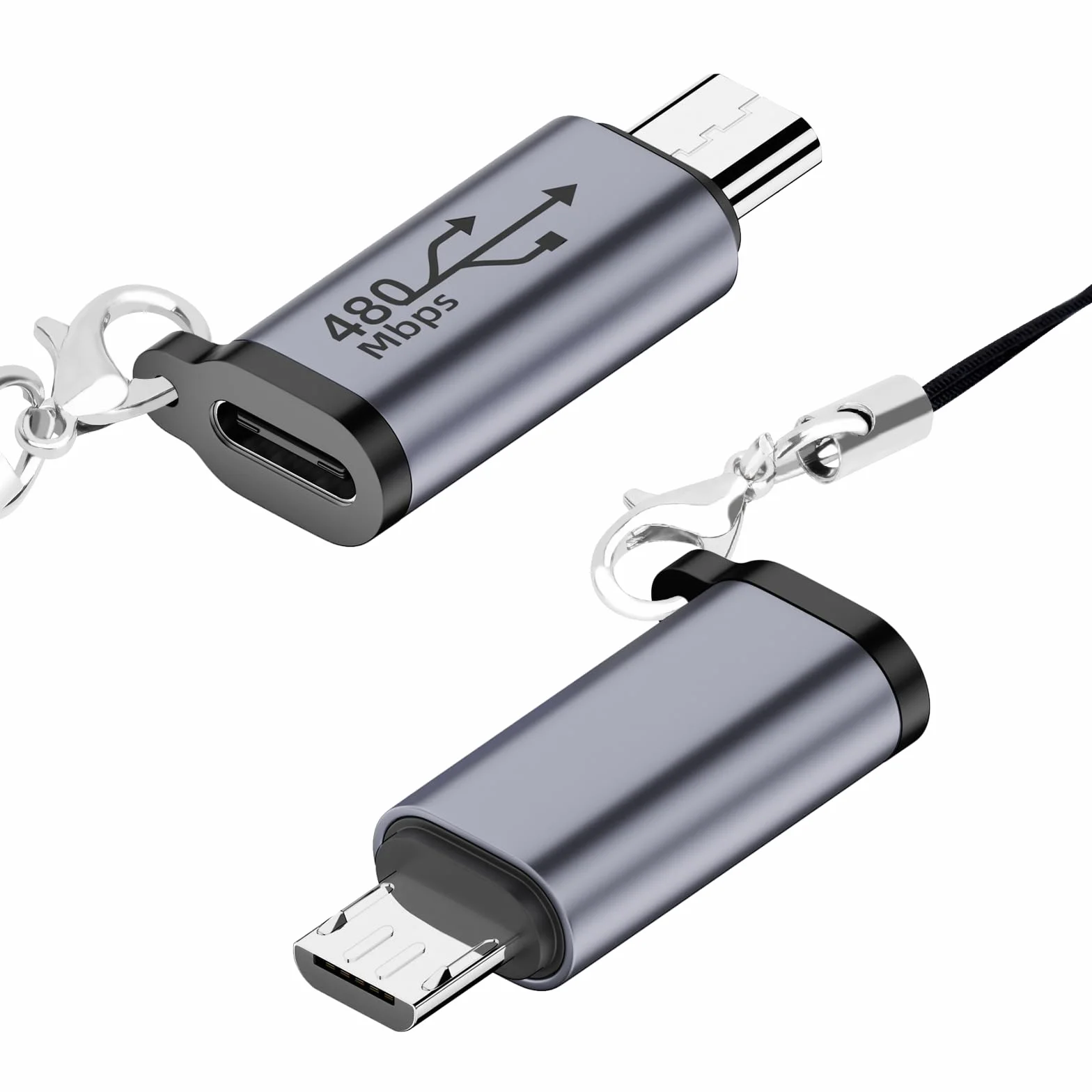 Adapter USB C na Micro USB (2 sztuki), gniazdo typu C na wtyk micro USB, obsługa synchronizacji danych, kompatybilny z urządzeniami Samsung Galaxy S8/S8 + i urządzeniami Micro USB
