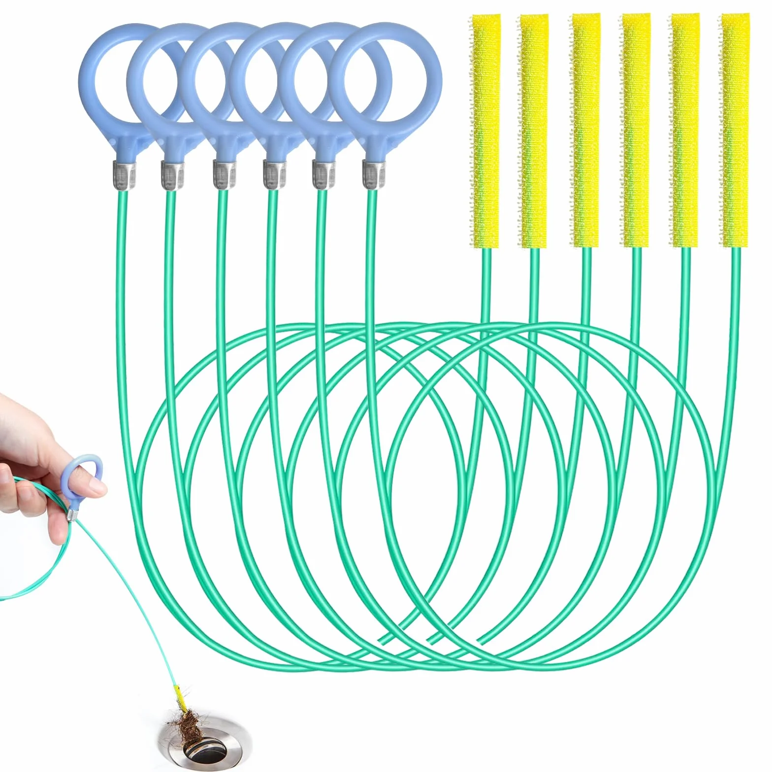 Spirala do czyszczenia odpływów 90 cm elastyczna stal nierdzewna
