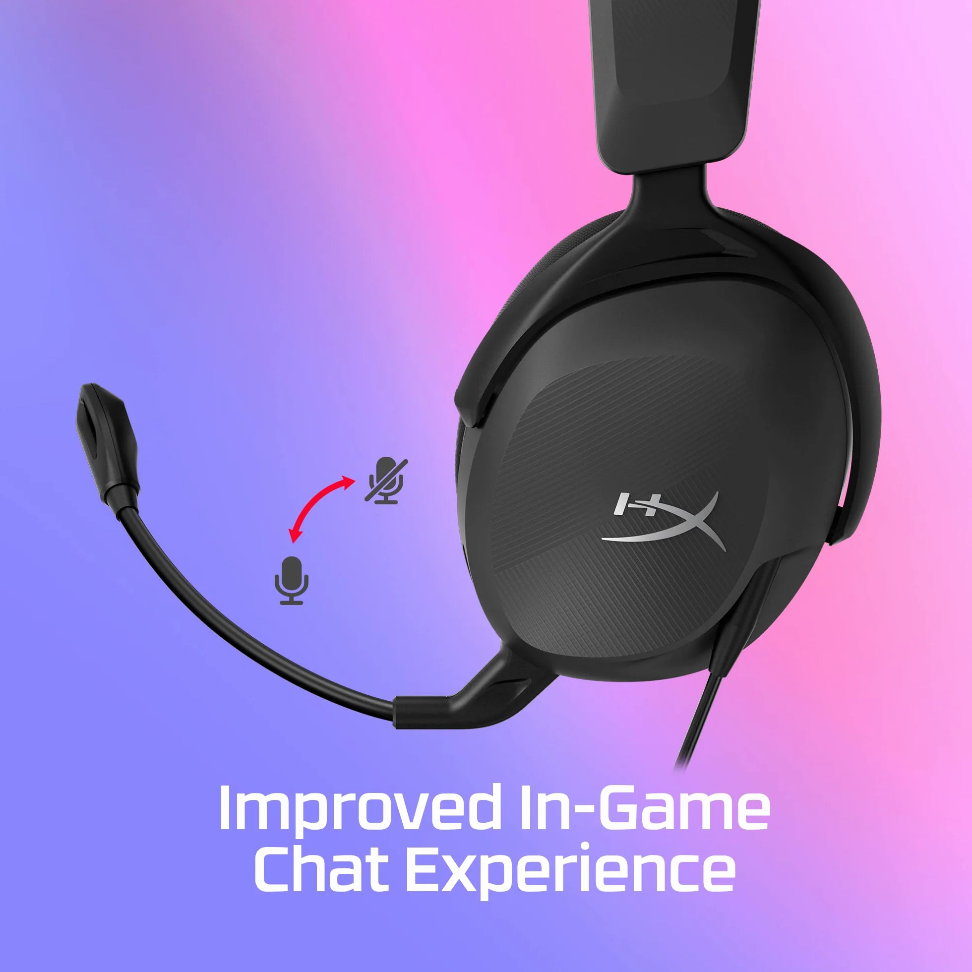 HYPERX Cloud Stinger 2-rdzeniowe lekkie słuchawki do gier komputerowych z obrotowym mikrofonem do wyciszenia z dźwiękiem słuchawki DTS: X przestrzenny dźwięk, sterowniki 40 mm