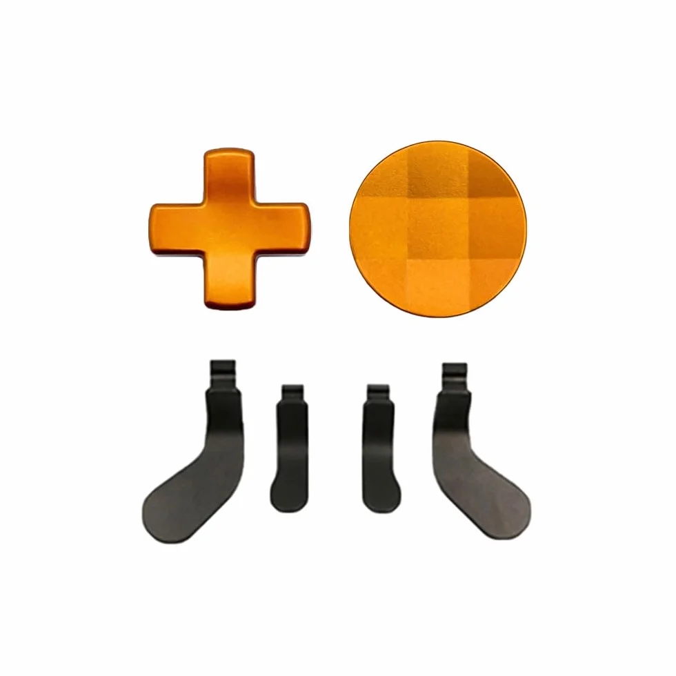Metalowe Drążki do Xbox Elite Series 2 Kontrolera, 13 w 1 Akcesoria Zamiennik 6 Joystick 4 Tylne Łopatki 2 D-Pads z 1 Narzędziem do Regulacji, Zielony + Pomarańczowy