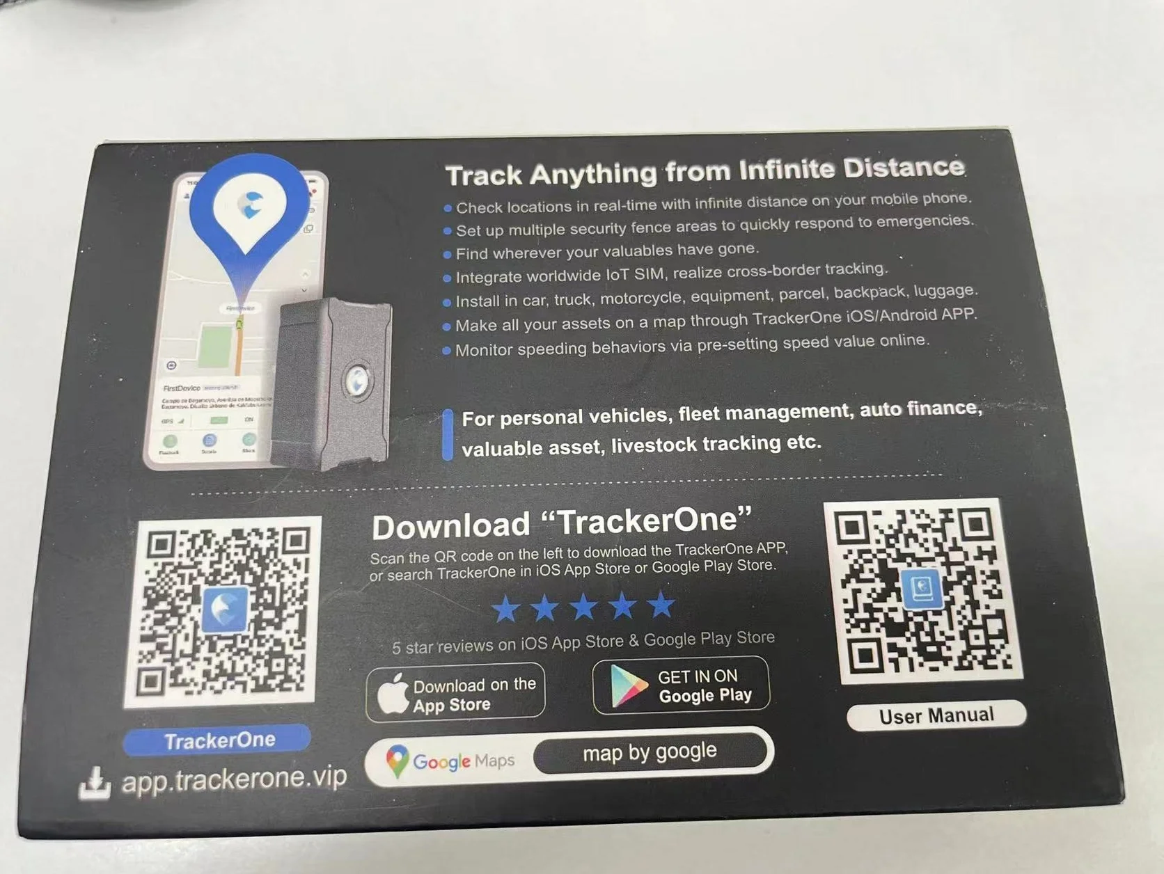 WanWayTech GPS Tracker,Real Time Tracking, Asset GPS Tracker,Rechargeable 6000mAh Battery Tracking for Car Rental, Loan Vehicles, Fleet Management Industries