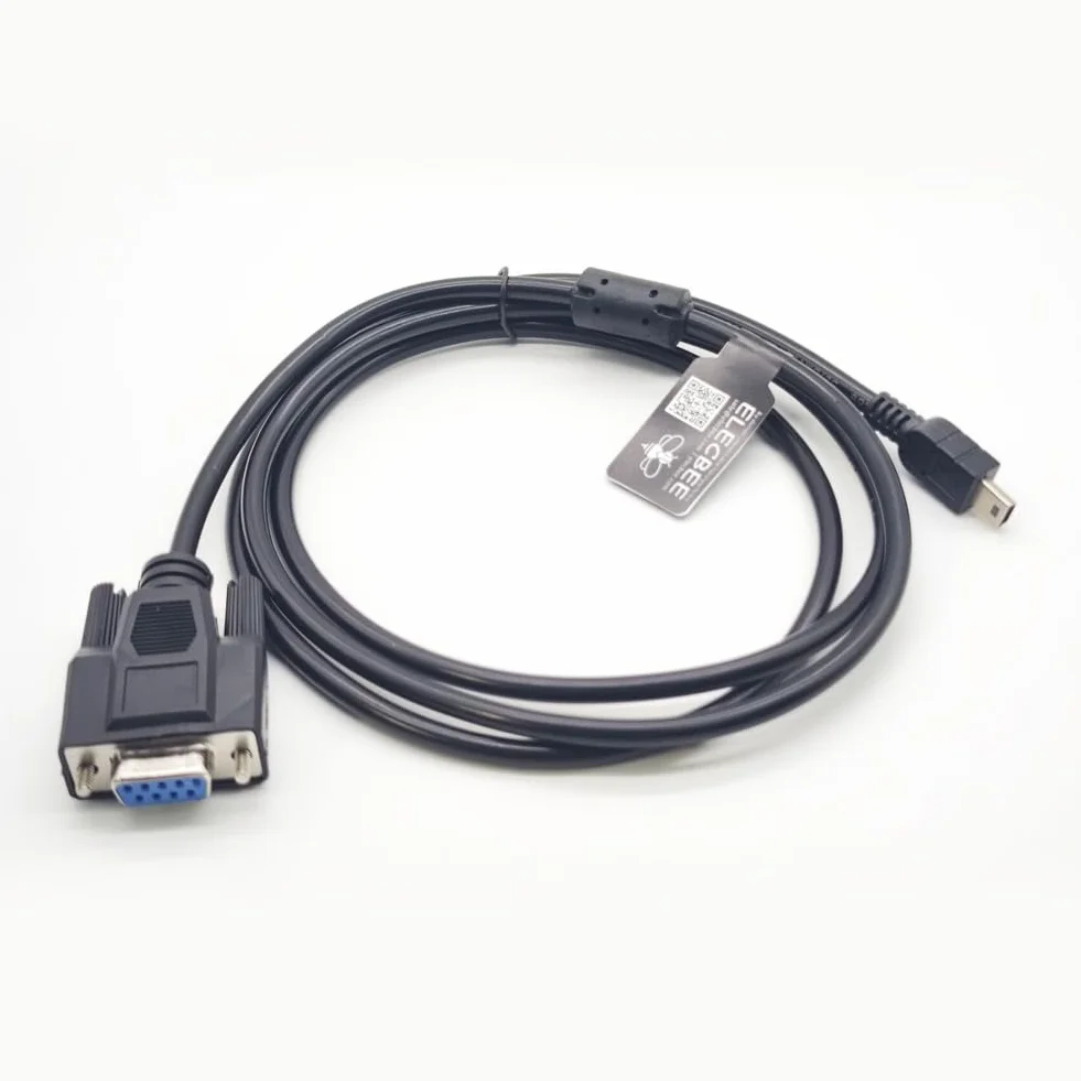 Elecbee Mini USB na RS232 adapter szeregowy, gniazdo RS232 DB9, kabel konwertera, połączenie kabli między urządzeniami, 1 metr