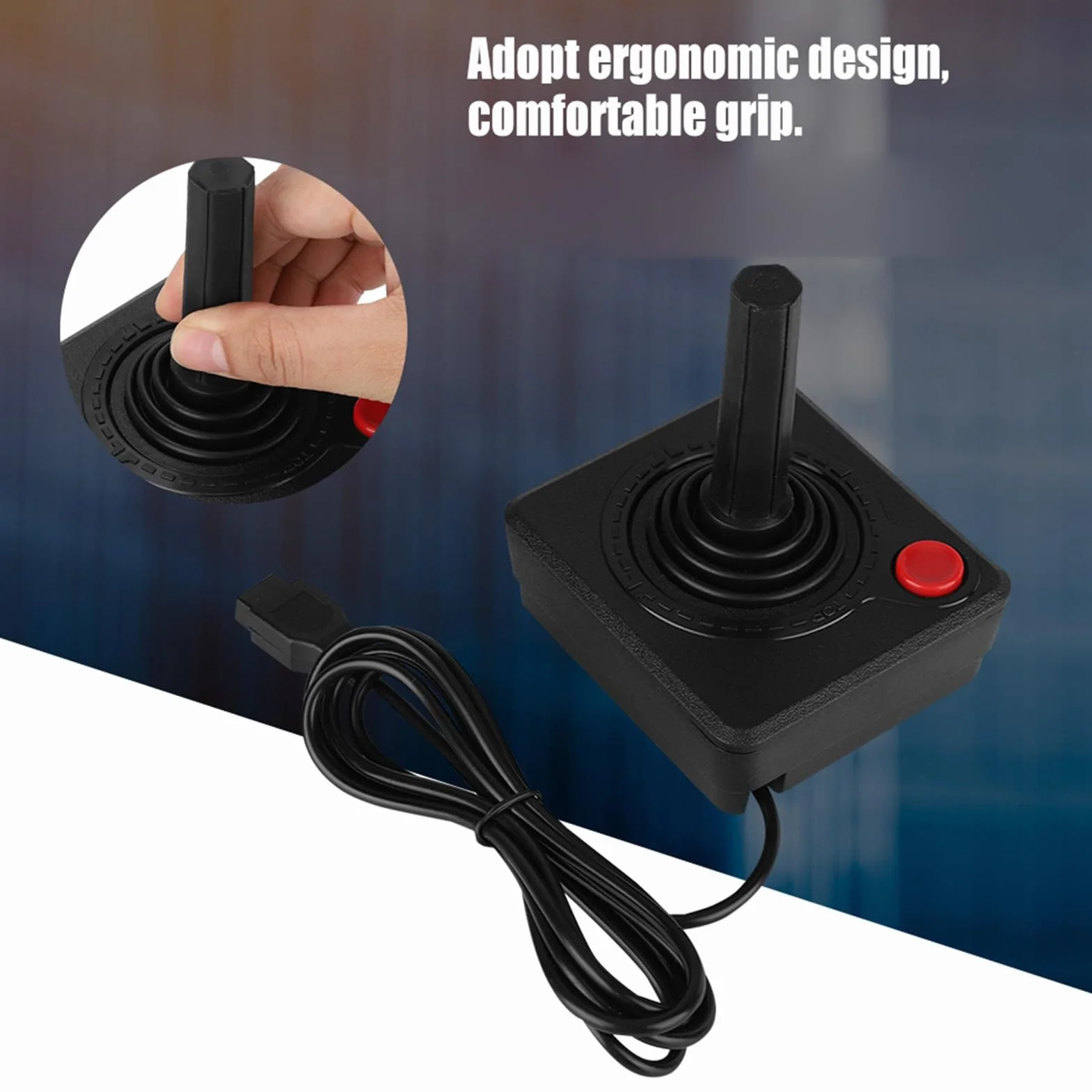 ciciglow Kontroler joysticka 3D, kontroler joysticka do gamepada, retro klasyczny analogowy kontroler gier 3D do 2600, kompatybilny z częścią konsoli 7800 (gry elektroniczne)