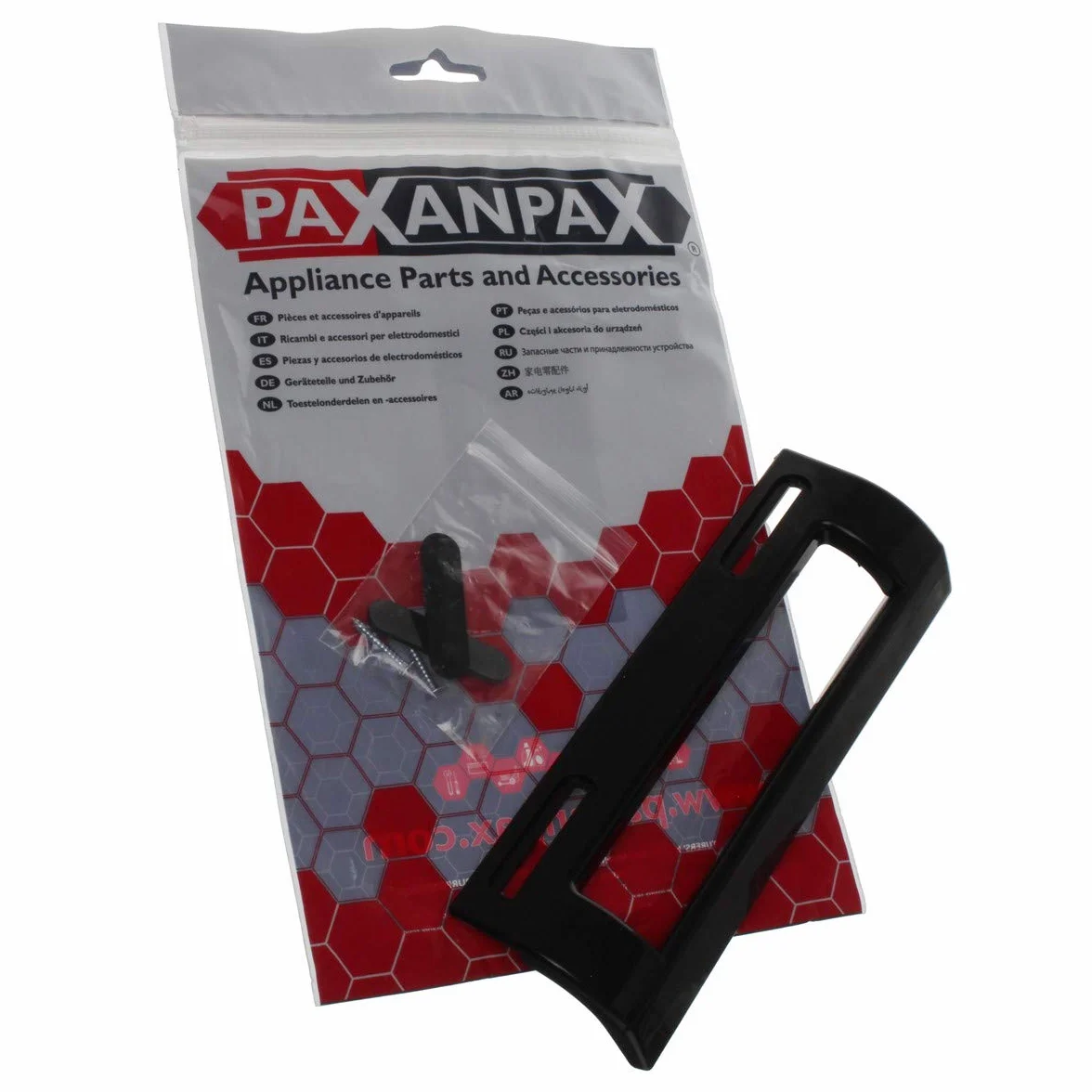 Paxanpax PRF015 Uniwersalny prostokątny czarny plastikowy uchwyt do lodówki zamrażarki