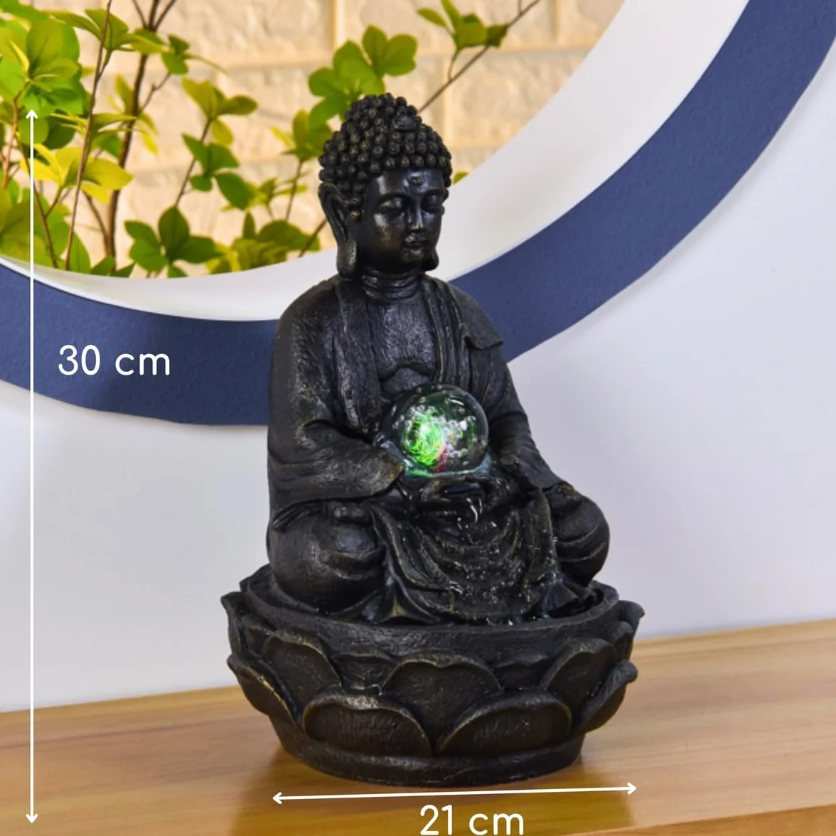 Fontanna wewnętrzna LED Budda Multicolor 20 cm