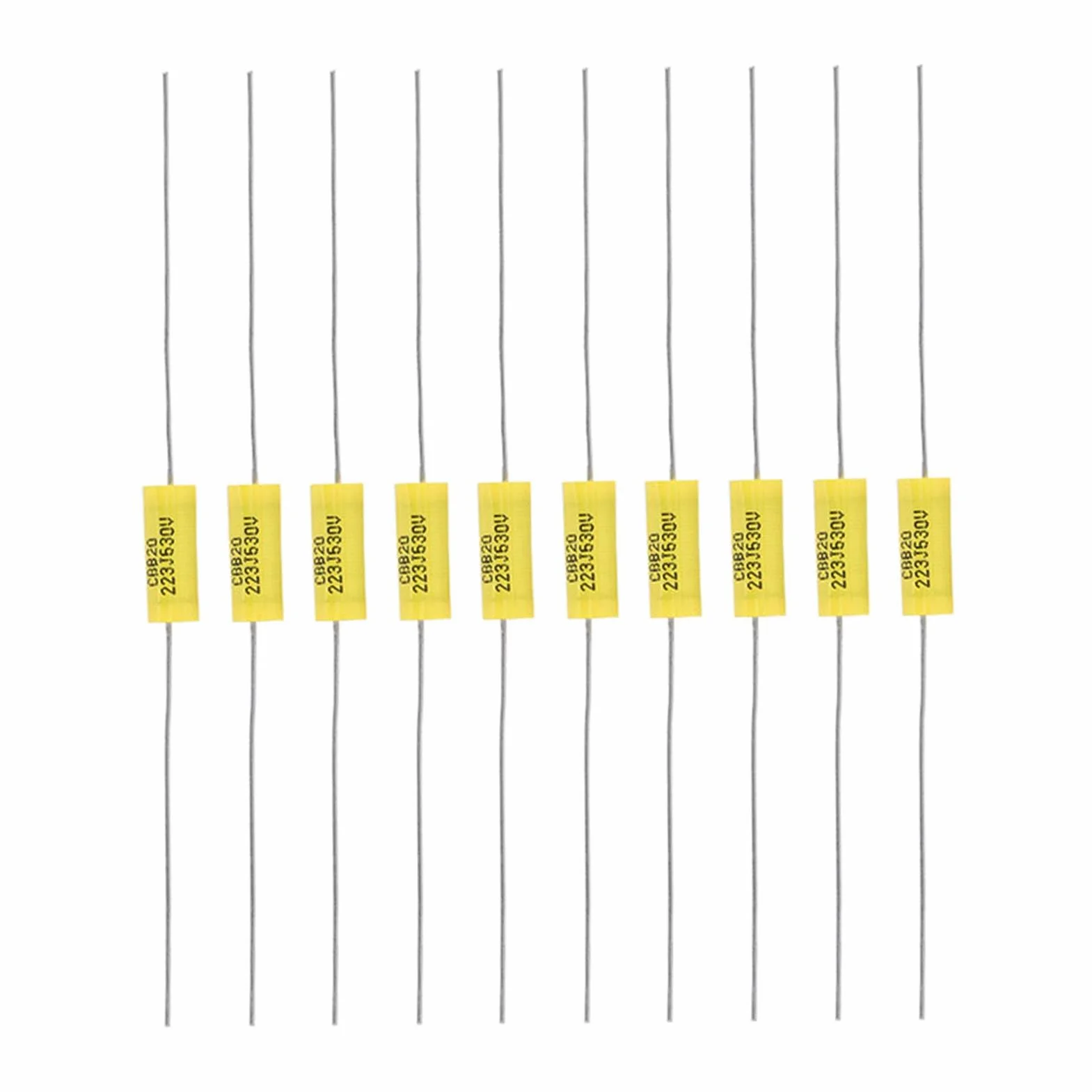 Ausla 0,022UF 630V Kondensatory, Osiowe Kondensatory Poliestrowe, 10pcs dla Starych Radiotelefonów i Wzmacniaczy Rurowych, łatwe w Użyciu z Dokładnymi Specyfikacjami, Odpowiednie dla Elektroniki