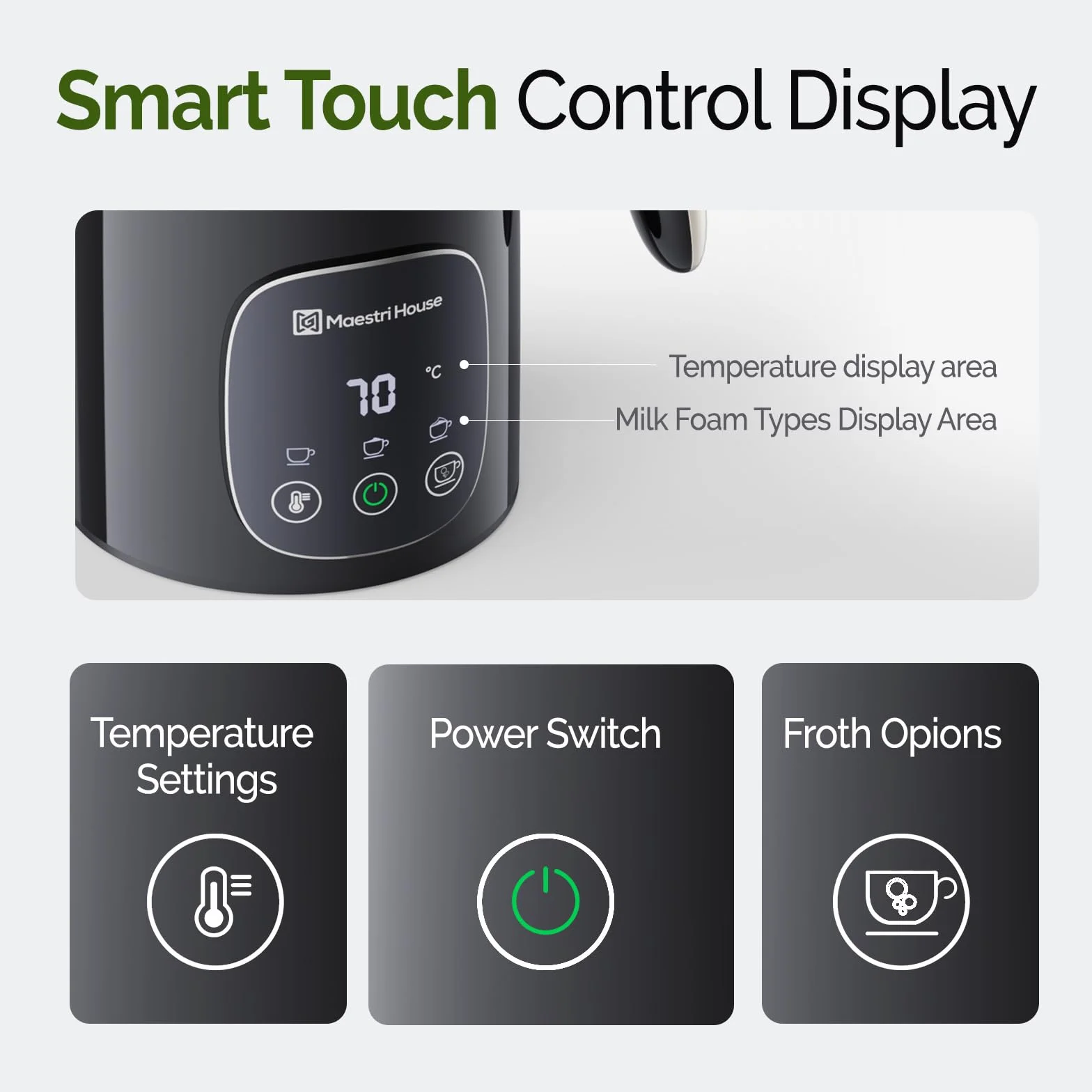 Maestri House spieniacz do mleka elektryczny 4-w-1 400 ml Smart-Touch DualFro 400