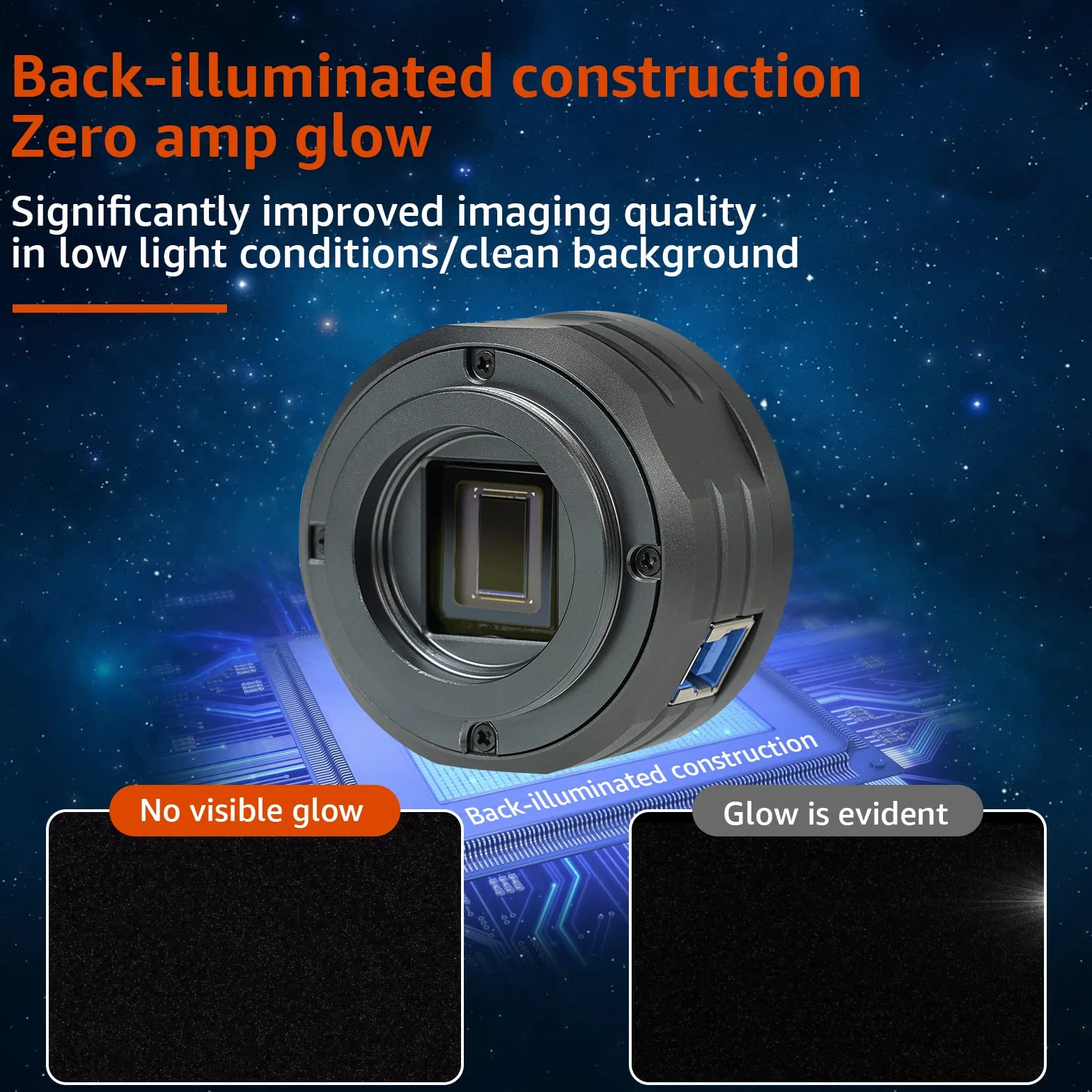 Svbony SV705C Teleskopowe kamery obrazowe Kolor, port prowadzący USB 3.0 ST4, duży pełny otwór, wysoka czułość NIR, poziom wejścia planetarnego Aparat do fotografii głębokiego nieba do obrazowania EAA