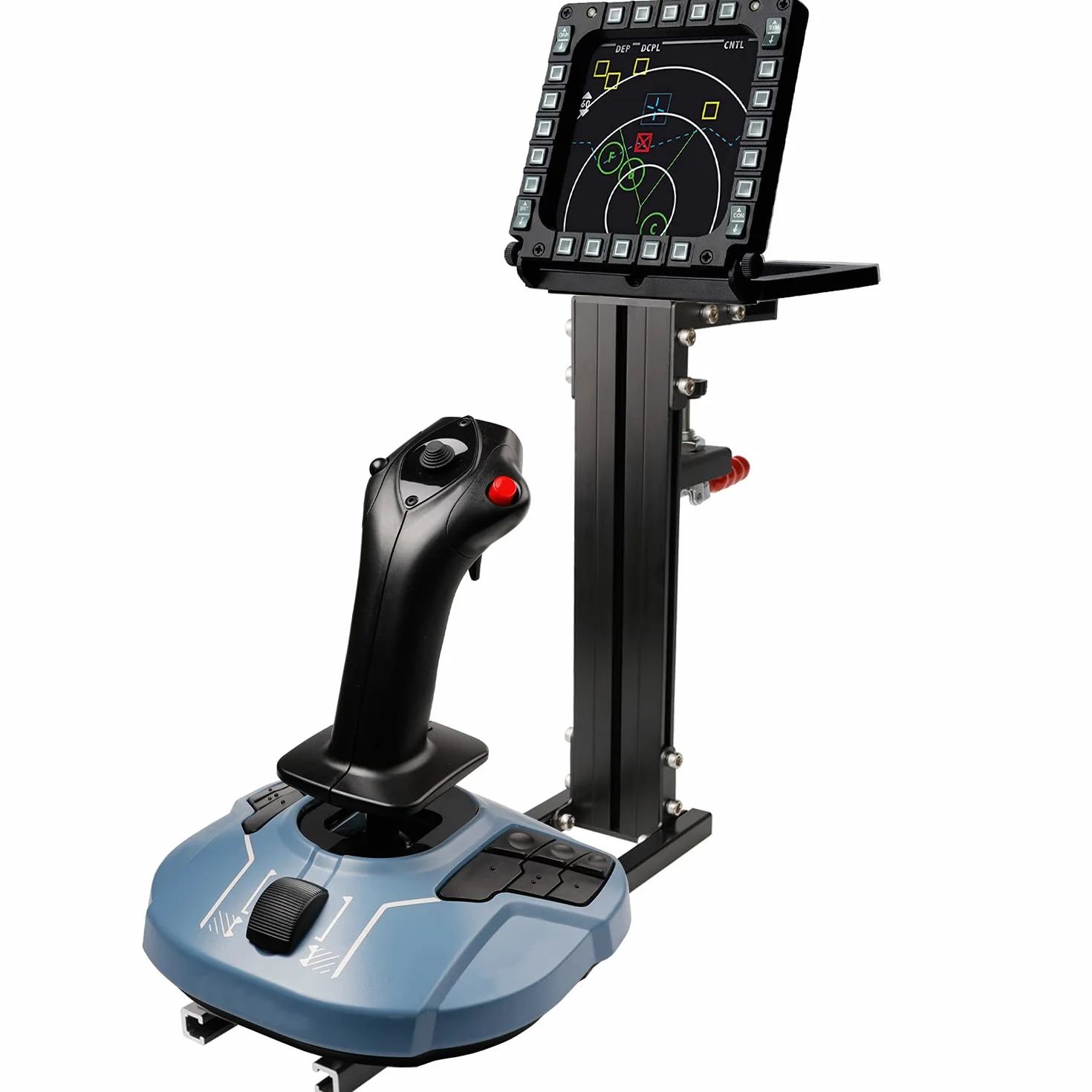 HIKIG 2-częściowy uchwyt biurkowy kompatybilny z Thrustmaster HOTAS Warthog Joystick, przepustnicą i HOTAS, obsługuje również inne urządzenie do gier lotniczych - czarny