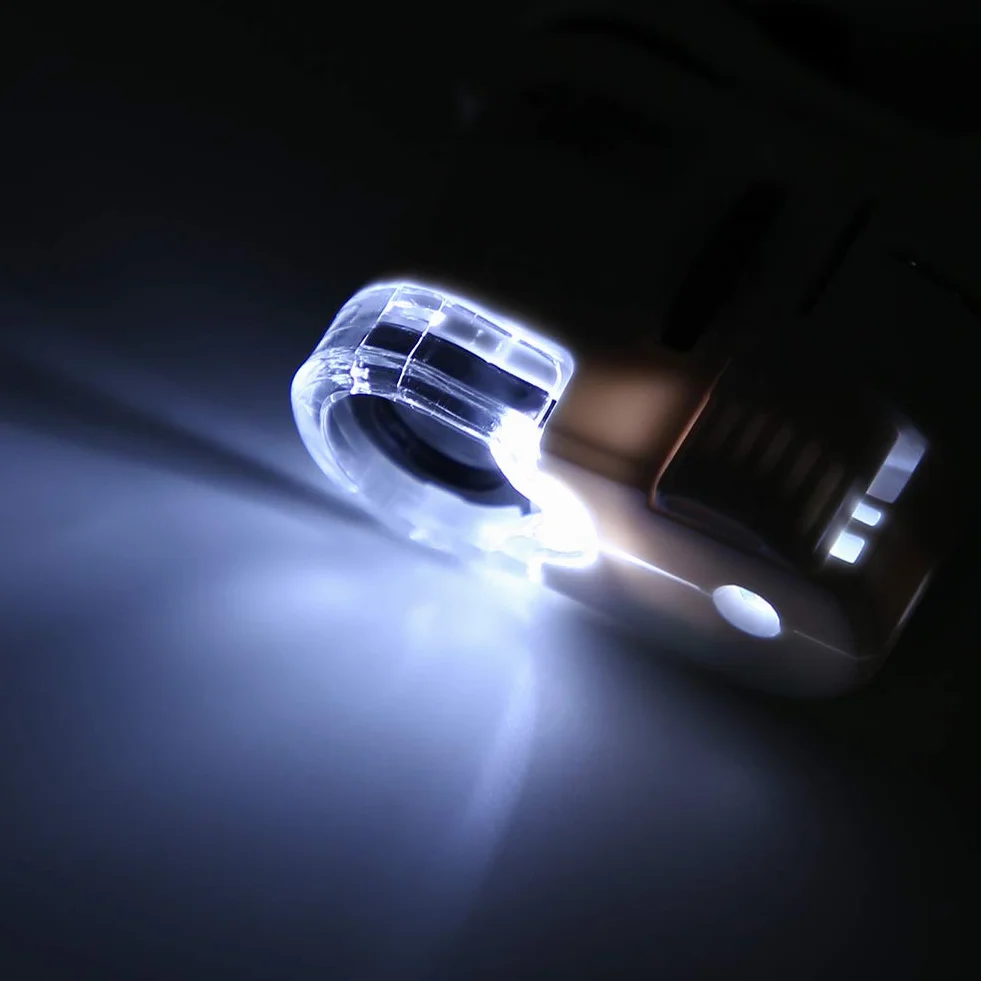 Mikroskop do telefonów komórkowych 60X Lupa LED Światło UV Mini Telefon komórkowy Klip Mikroskop