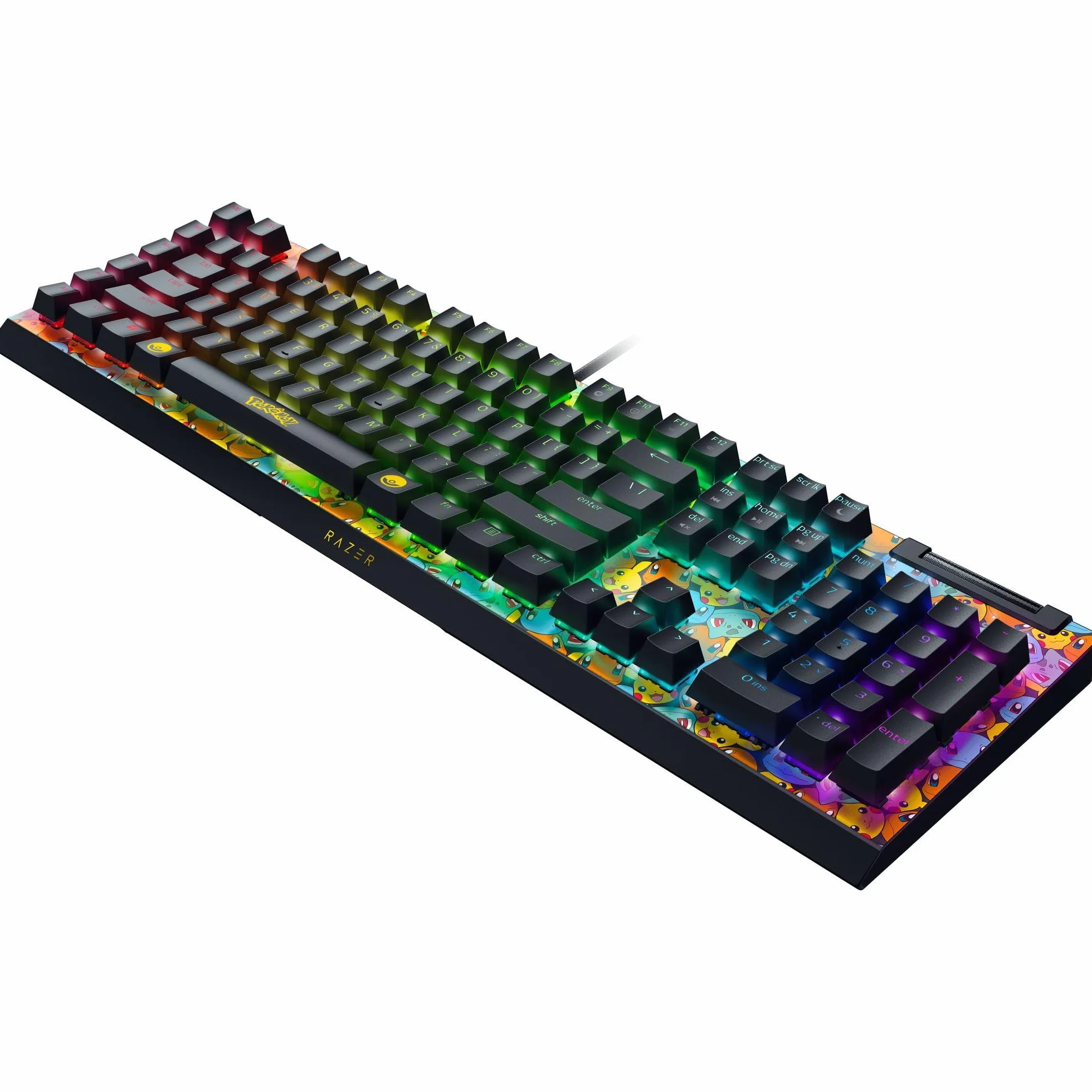 Razer BlackWidow V4 X Pokémon Edition mechaniczna klawiatura do gier Chroma RGB zielony przełączniki Clicky QWERTY US-Layout
