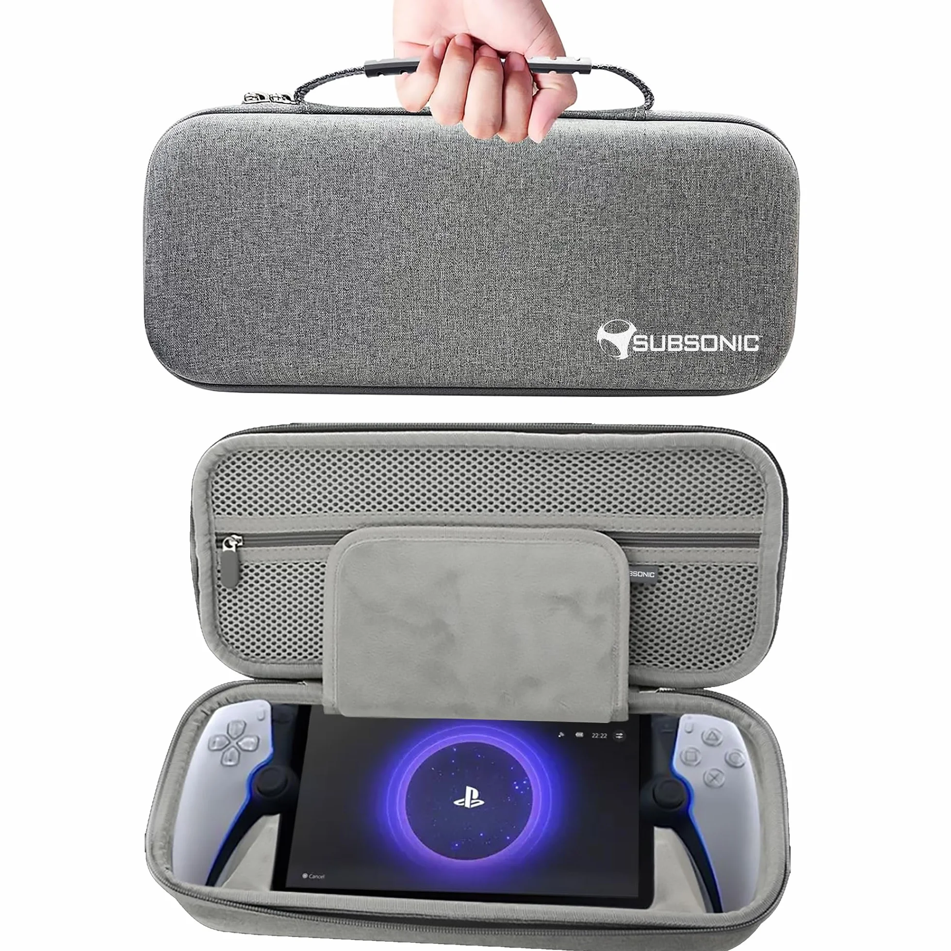 Subsonic Pakiet ochronny z pokrowcem EVA do Playstation Portal, PS Portal, biały