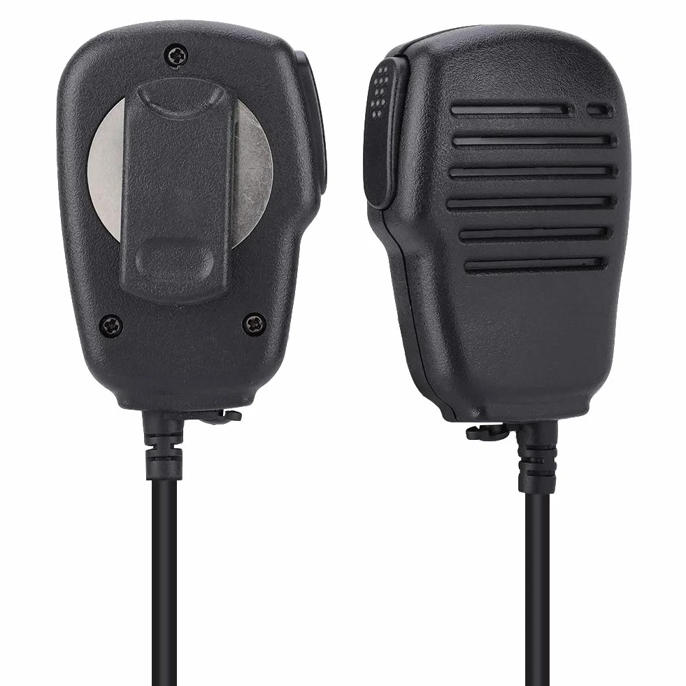 Mikrofon do głośnika Walkie Talkie, wodoodporny 2-pinowy mini PTT ręczny ramię 2-drożny radiowy głośnik zewnętrzny mikrofon do UV5R 888S/Kenwood/TYT