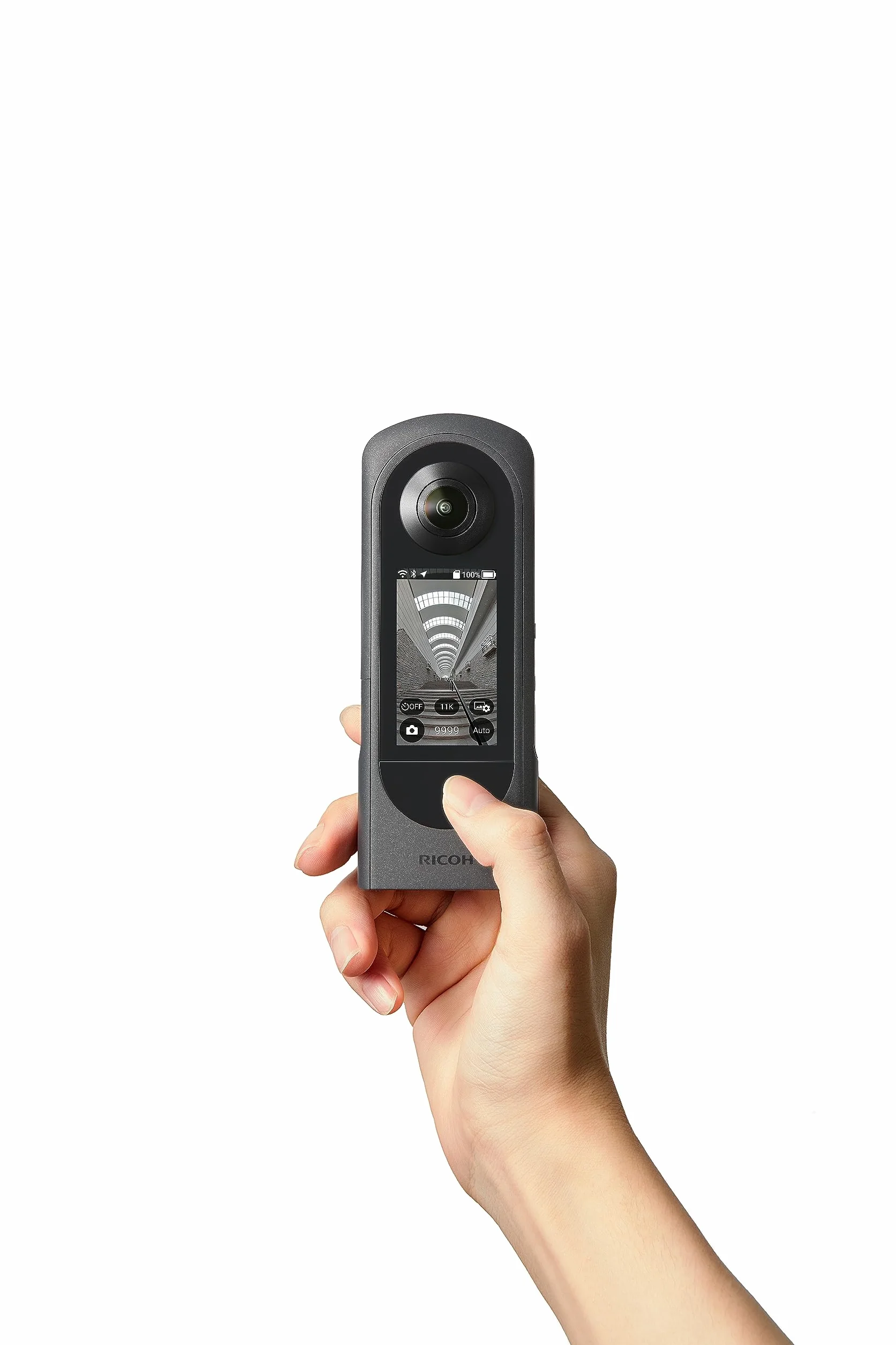 Ricoh Kamera 360 Stopni THETA X 2023, Obraz w Rozdzielczości ok. 60M, 5,7K 360, Ekran Dotykowy, Wymienna Bateria, Zewnętrzna Karta Pamięci