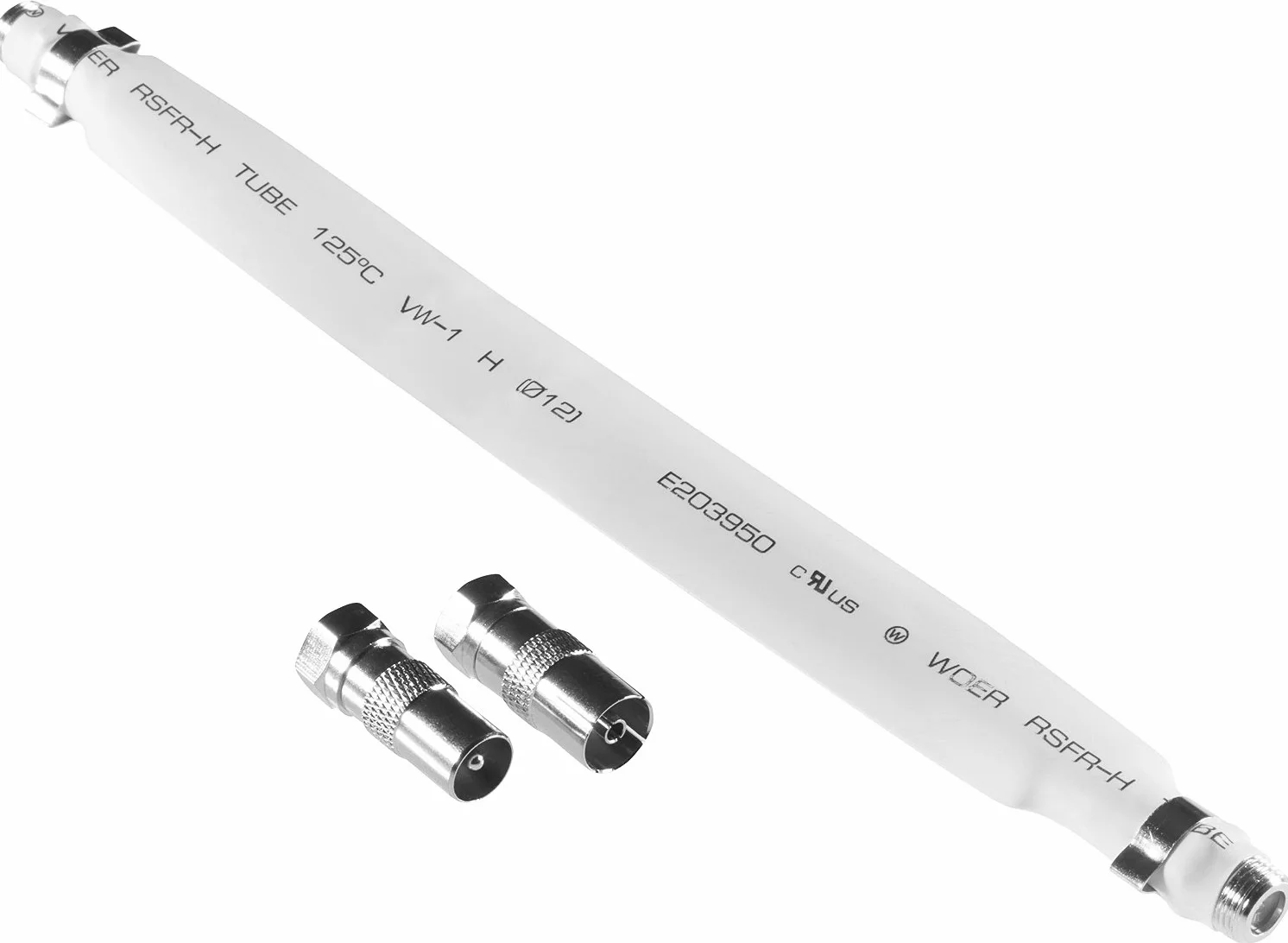 Poppstar przepust okienny SAT 21,5 cm biały (2 mm, przejście okienne, antenowe, płaskie) 2 złącza typu F (wtyczka i gniazdo antenowe)