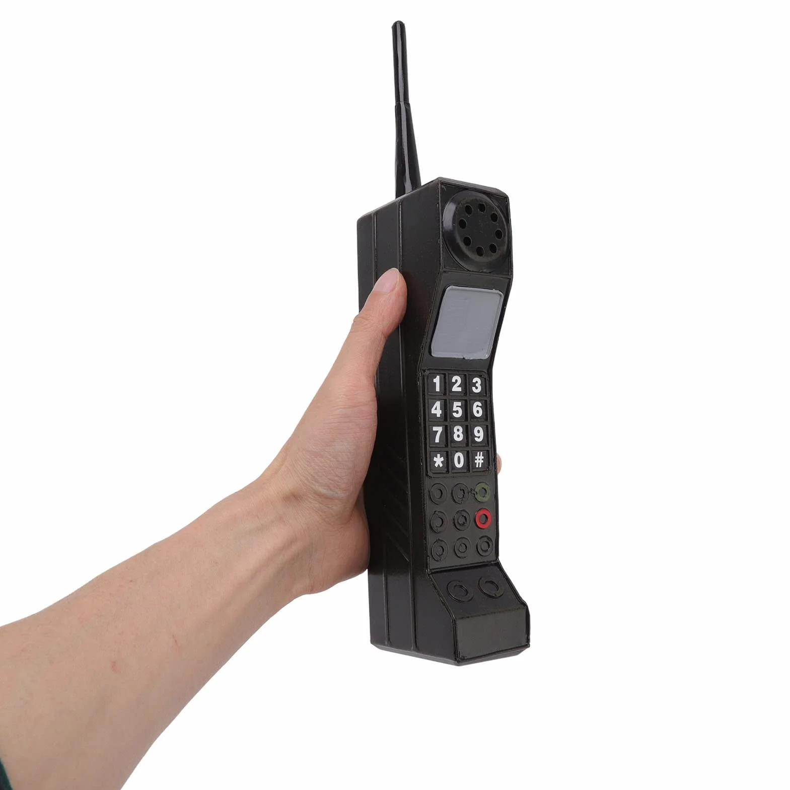 Retro Vintage Ozdoba na Telefon Komórkowy z Cegły, Rekwizyt Fotograficzny Czarny