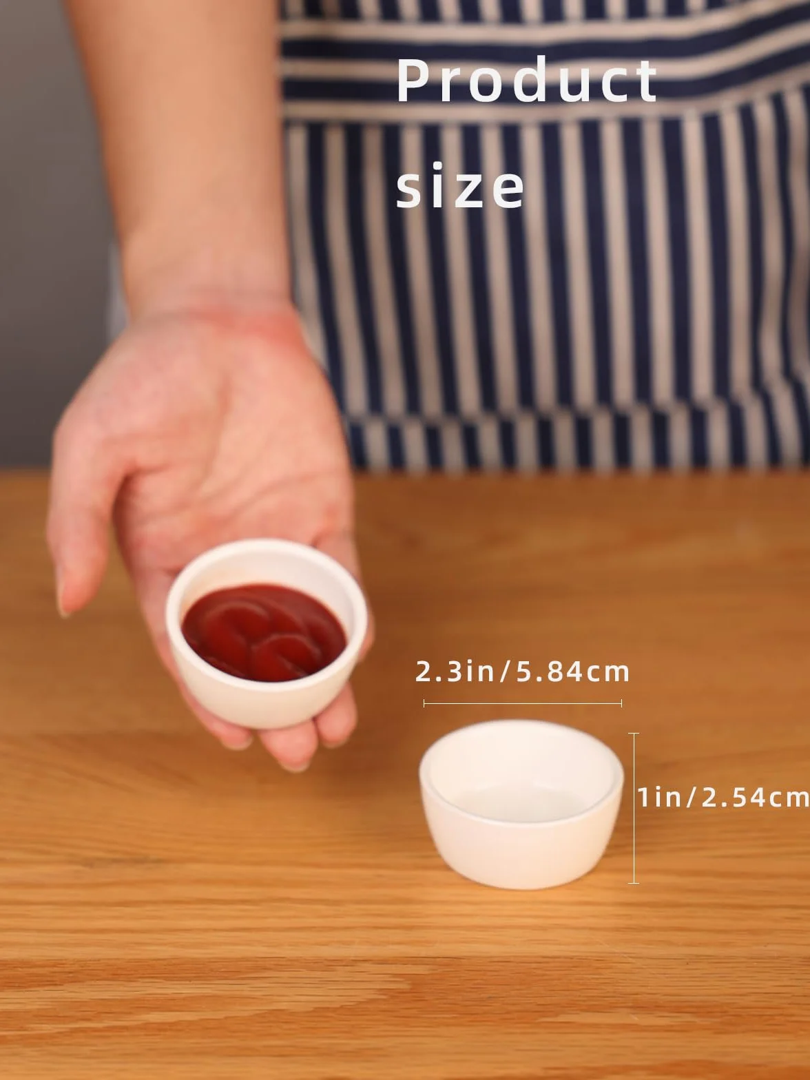 Mini porcelanowe Ramekins 42,5 g zestaw 6 sztuk, małe ceramiczne naczynie do sufletu, 45 ml, białe