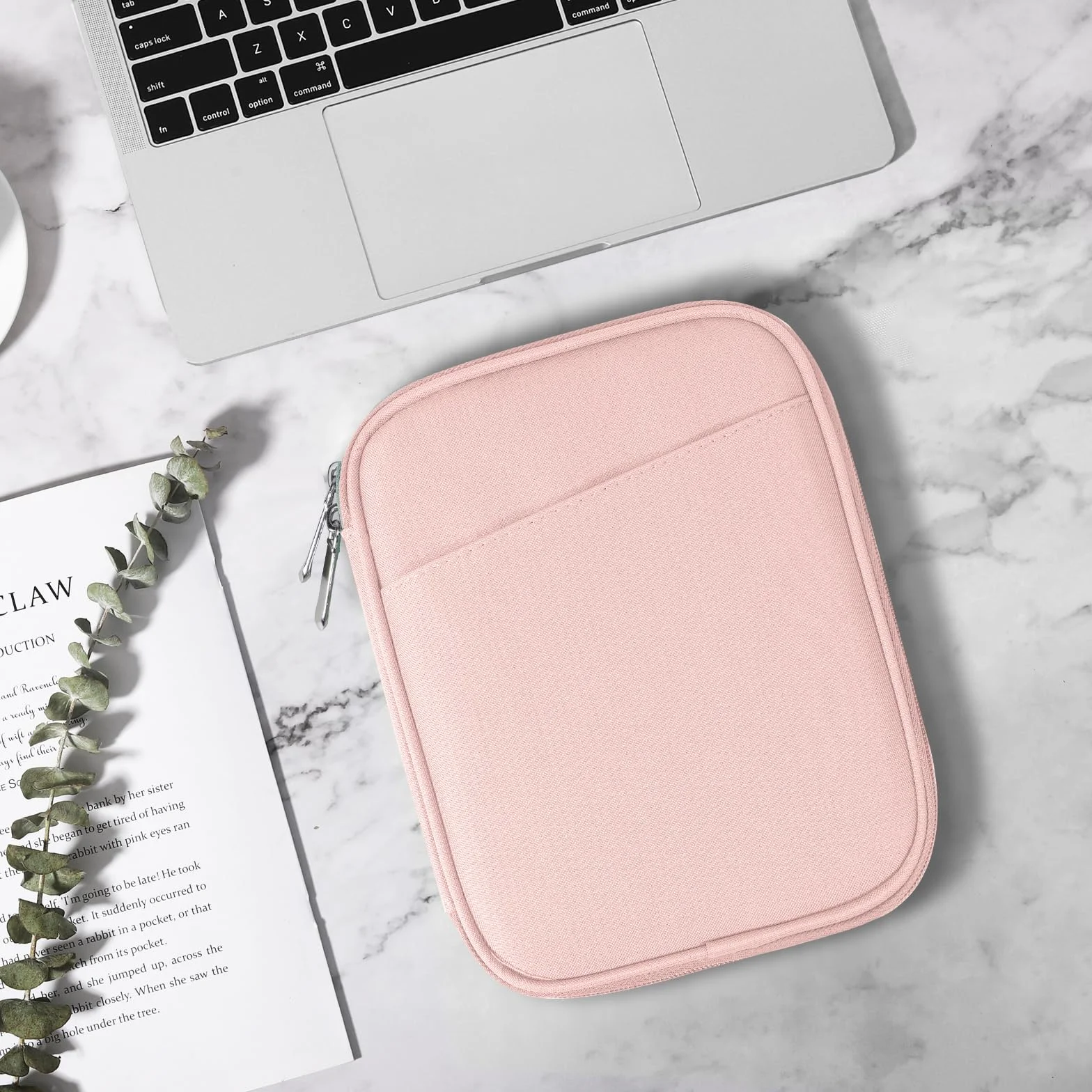 TiMOVO 6-7 Inch Tablet Sleeve for All-New Kindle 2022/10th Gen 2019 /Kindle Paperwhite 11th Gen 2021/Kindle Oasis E-Reader, Protective Case with Pocket for Kindle (8th Gen, 2016), Pink