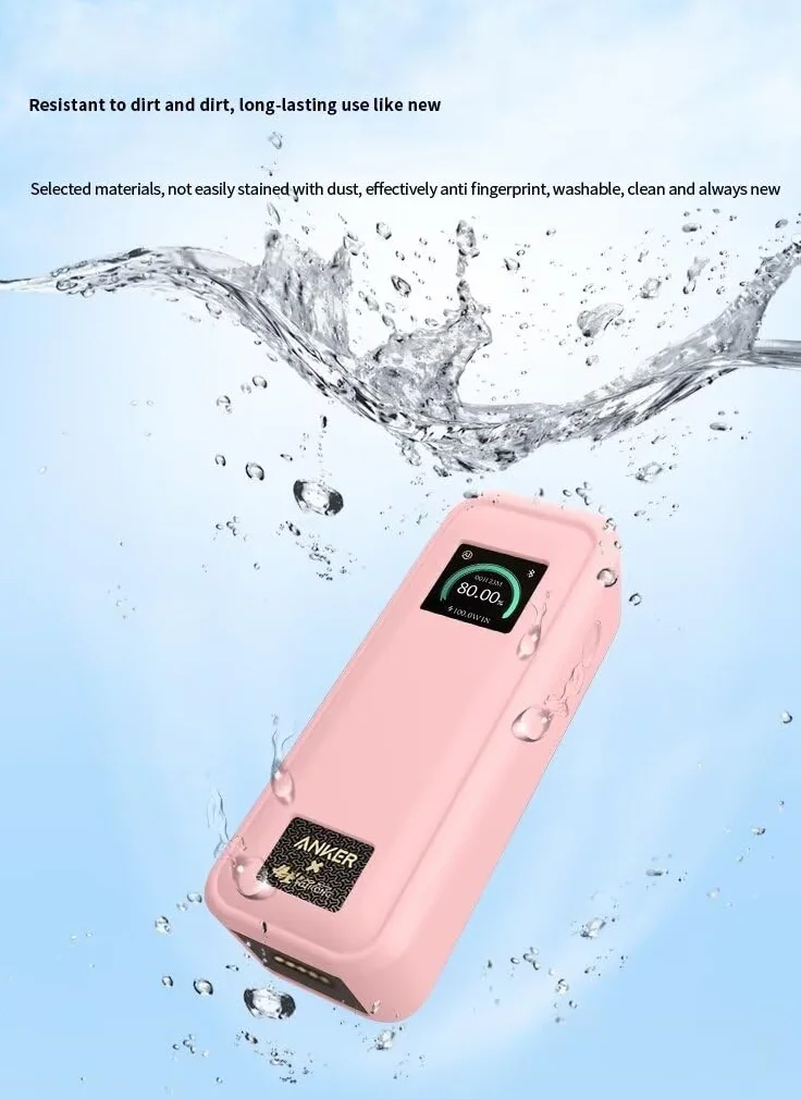 FTRONGRT Etui kompatybilne z Anker Prime 220W Power Bank, pełna ochrona, pyłoszczelne, zapobiegające upadkom, silikonowa osłona ochronna, czarne