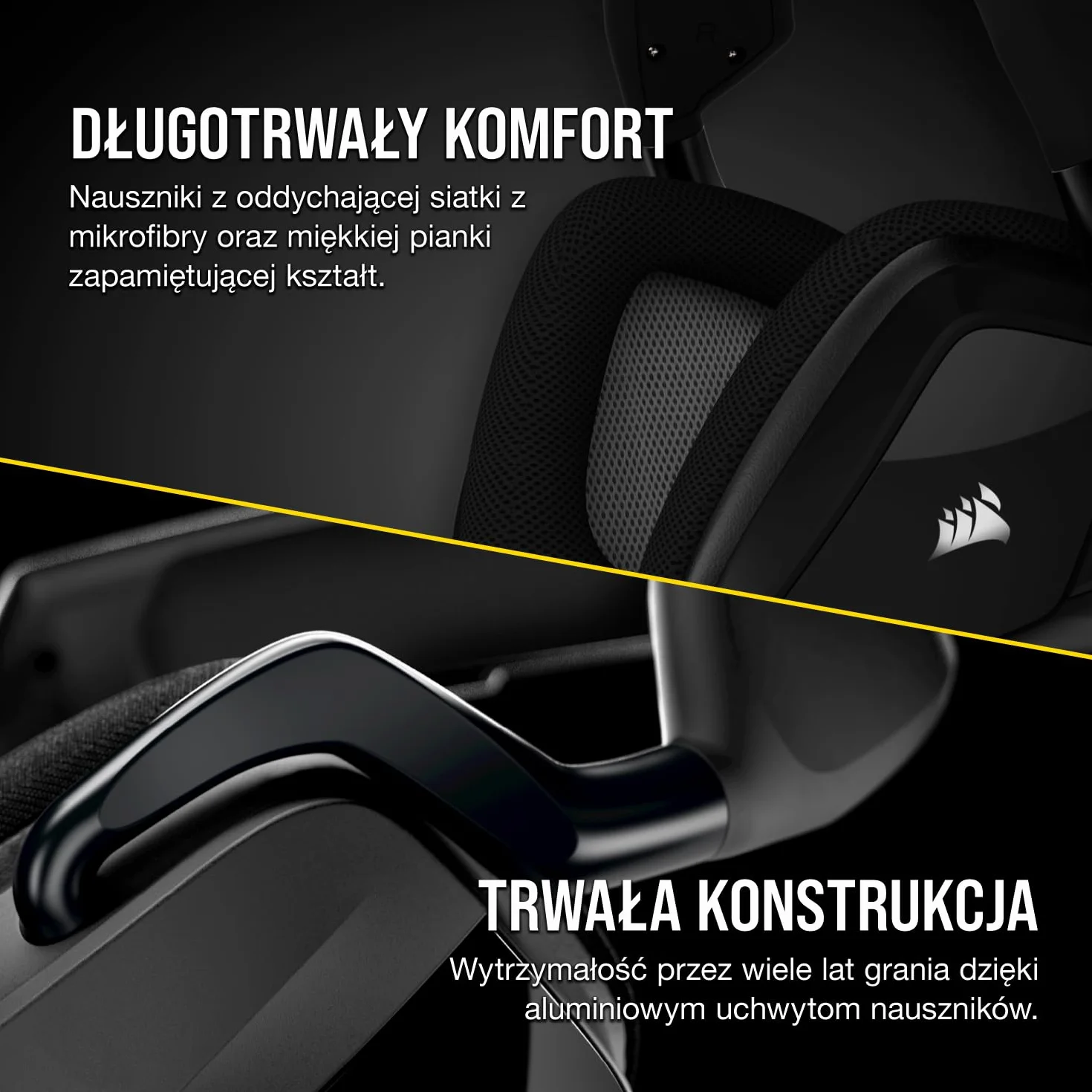 Corsair VOID RGB ELITE Wireless Premium Gaming Headset with 7.1 Surround Sound - Czarny