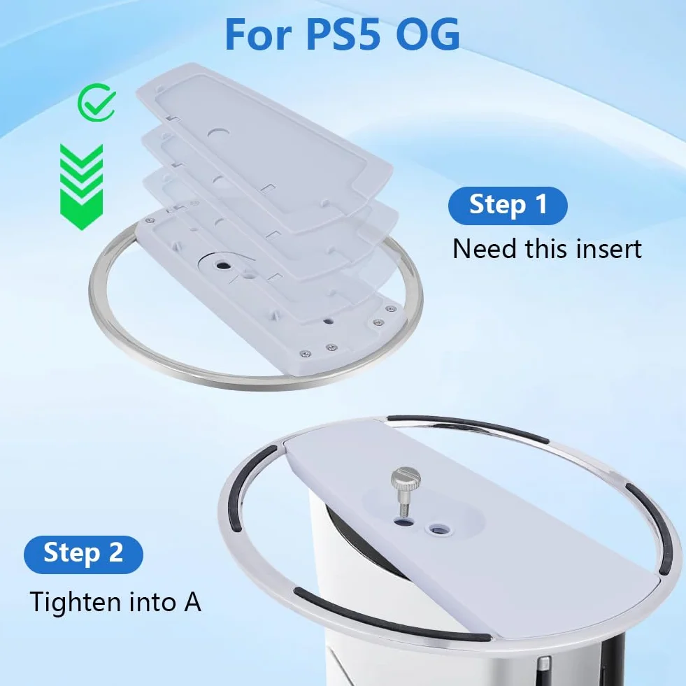 Stojak na konsolę, pionowy stojak do PS5 i PS5 Pro Accessories Digital Edition Slim stojak na konsolę Playstation 5 Disc Edition zapewnia solidne i stabilne wsparcie (biała)