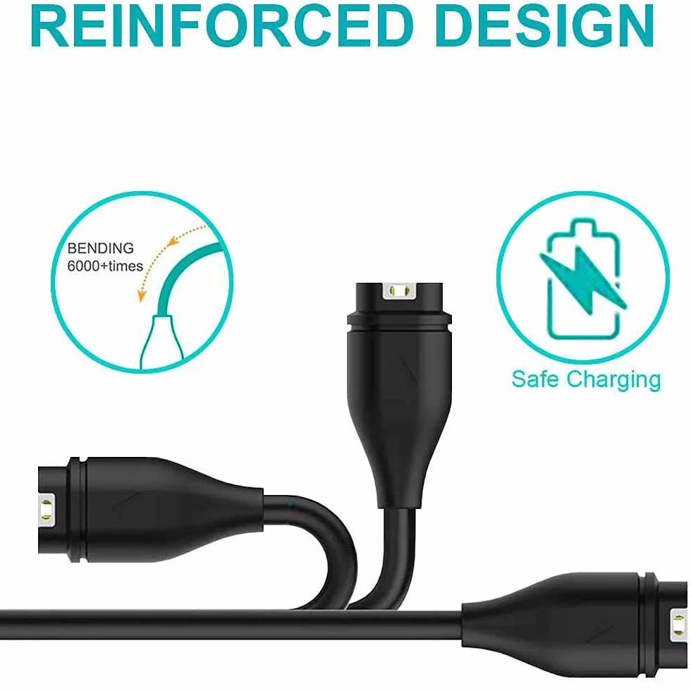 OcioDual Kabel ładowarki dane USB czarny do Garmn Aproach S10/S40/S60/X10 Fnx 5/5S Plus/5X Foreruner 45/245/935/945