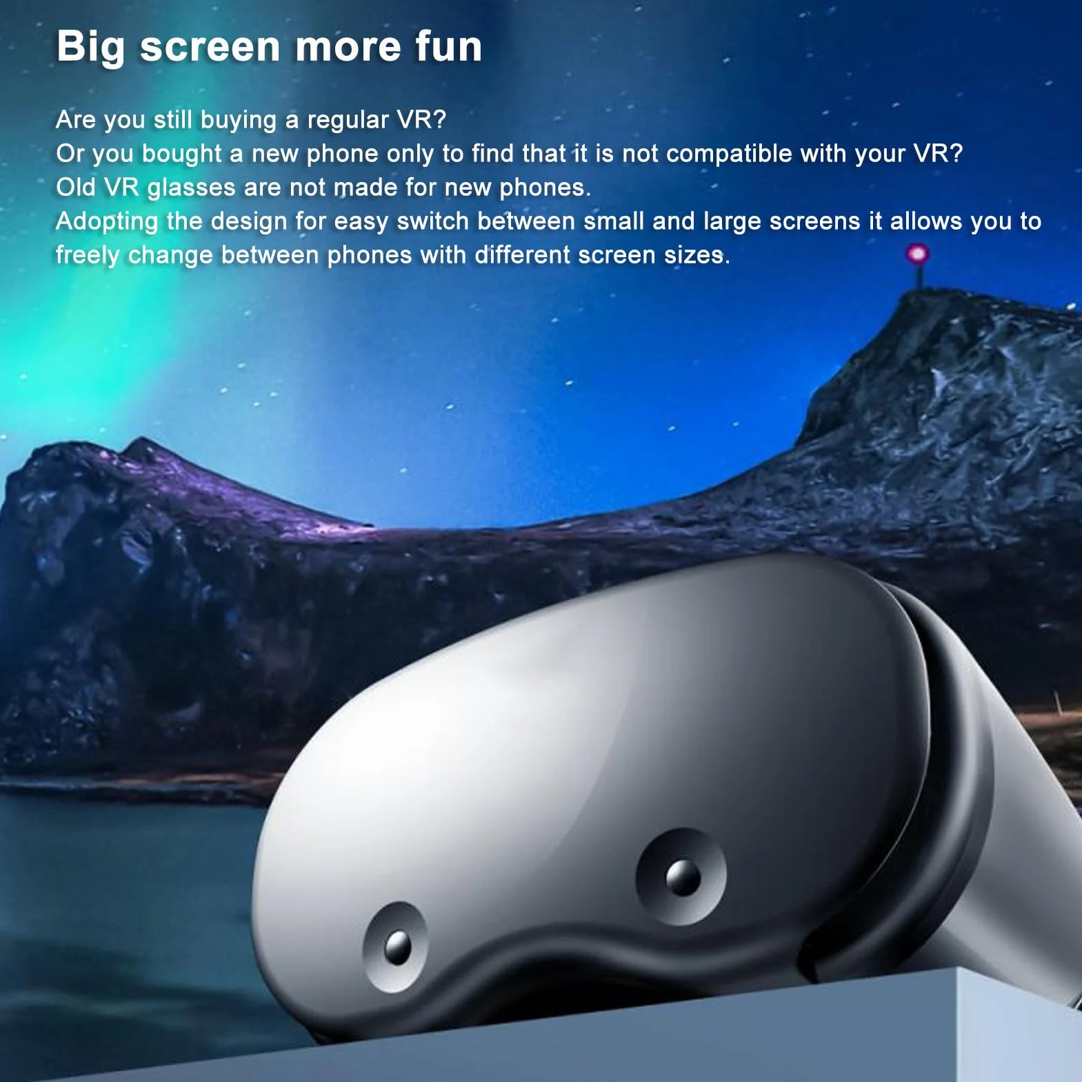 Zestaw Słuchawkowy VR do Telefonu, Gogle VR 3D, Odpowiedni dla Telefonów z Systemem IOS/Android o Przekątnej 5–7 Cali, Regulacja Odległości źrenic 58–75 Mm, Obsługa