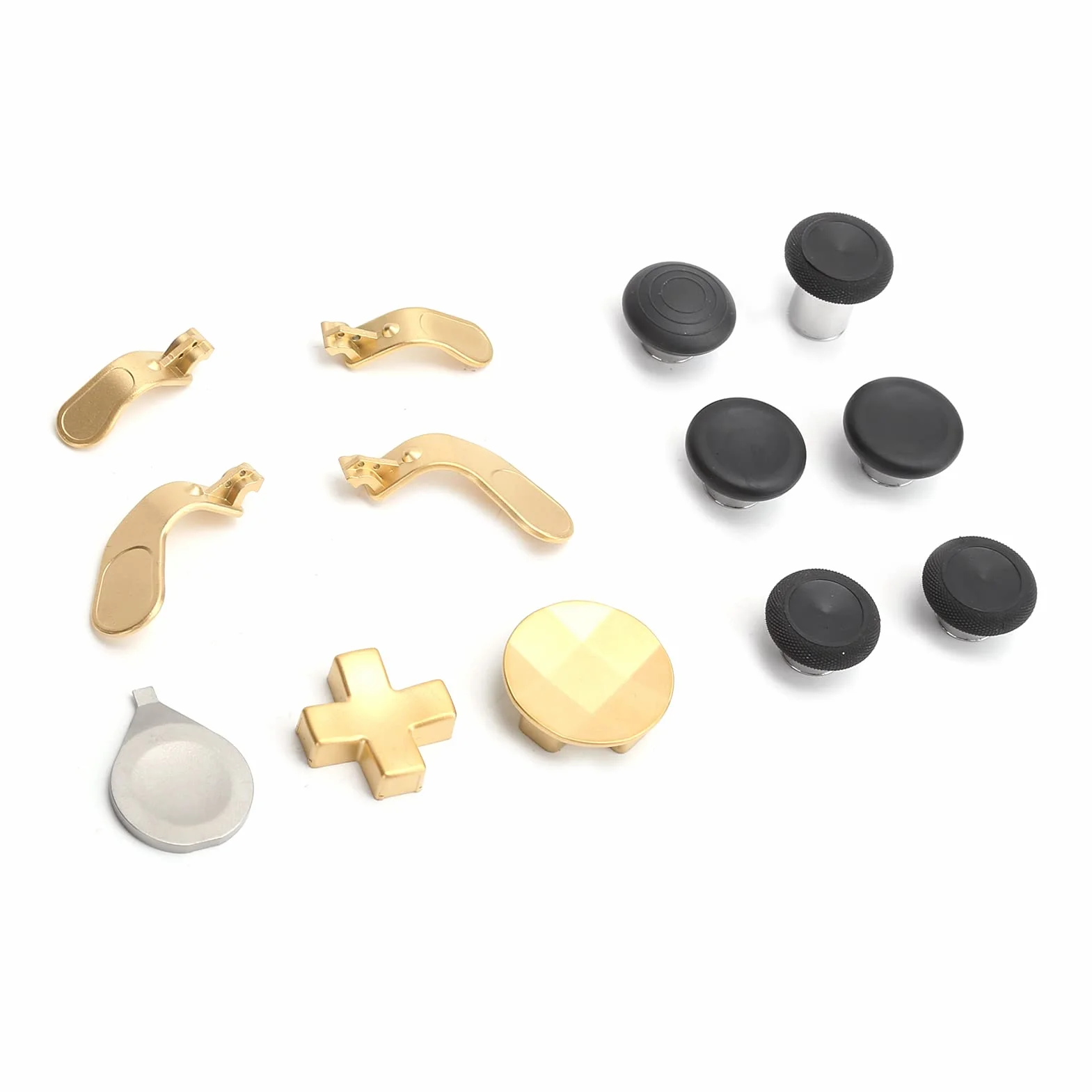 Wymienne Drążki 13 w 1 do Xbox One Elite Series 2, Gamepad Swap Joysticks Paddles Akcesoria do Kontrolera Xbox One Elite Series 2(złoto)
