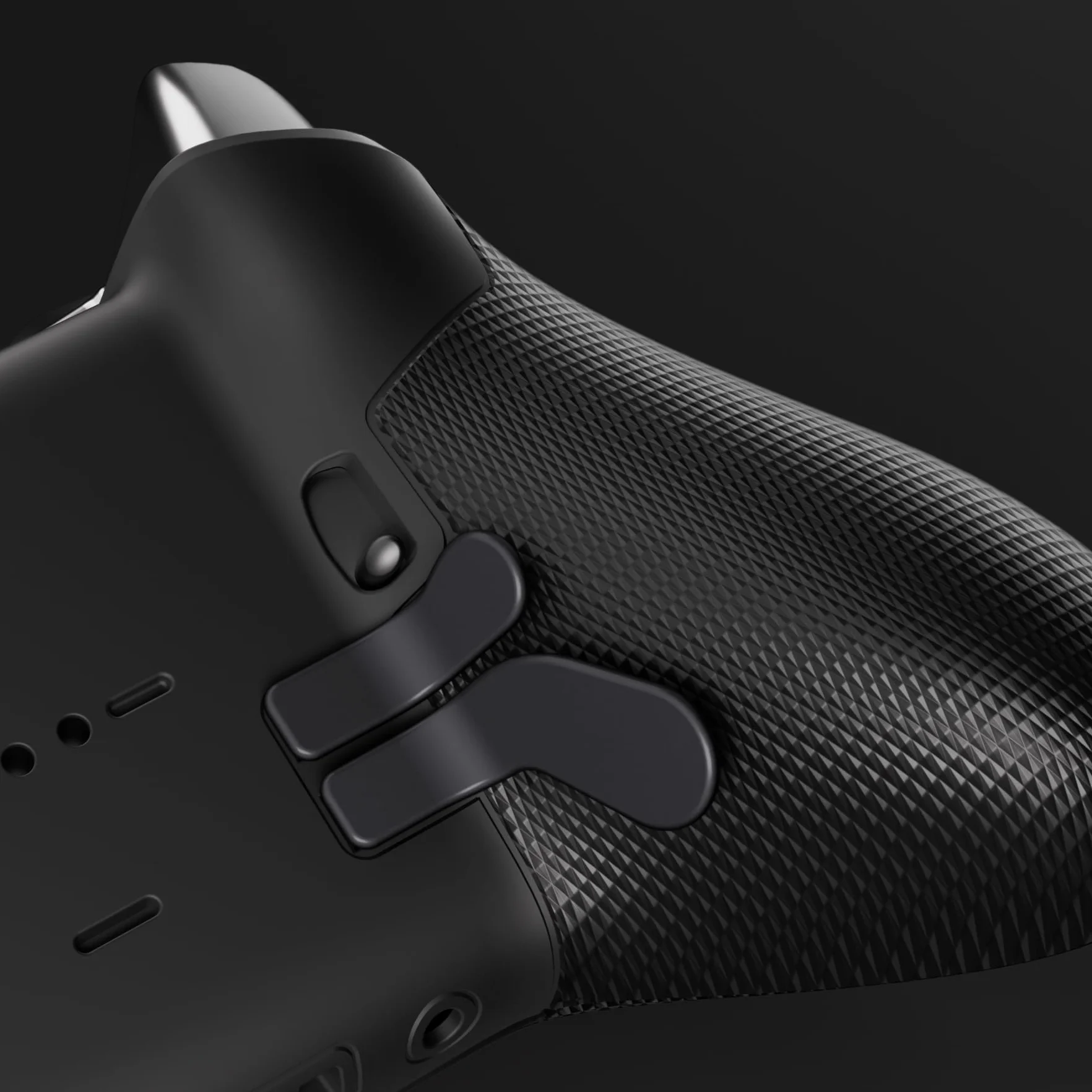 Wiosła ze Stali Nierdzewnej eXtremeRate 4 Szt Metal Czarny, Części Zamienne Zestawy Akcesoriów Wymiana Blokady Spustu Włosów dla Xbox One Elite/Elite Seies 2/Elite 2 Core Controller