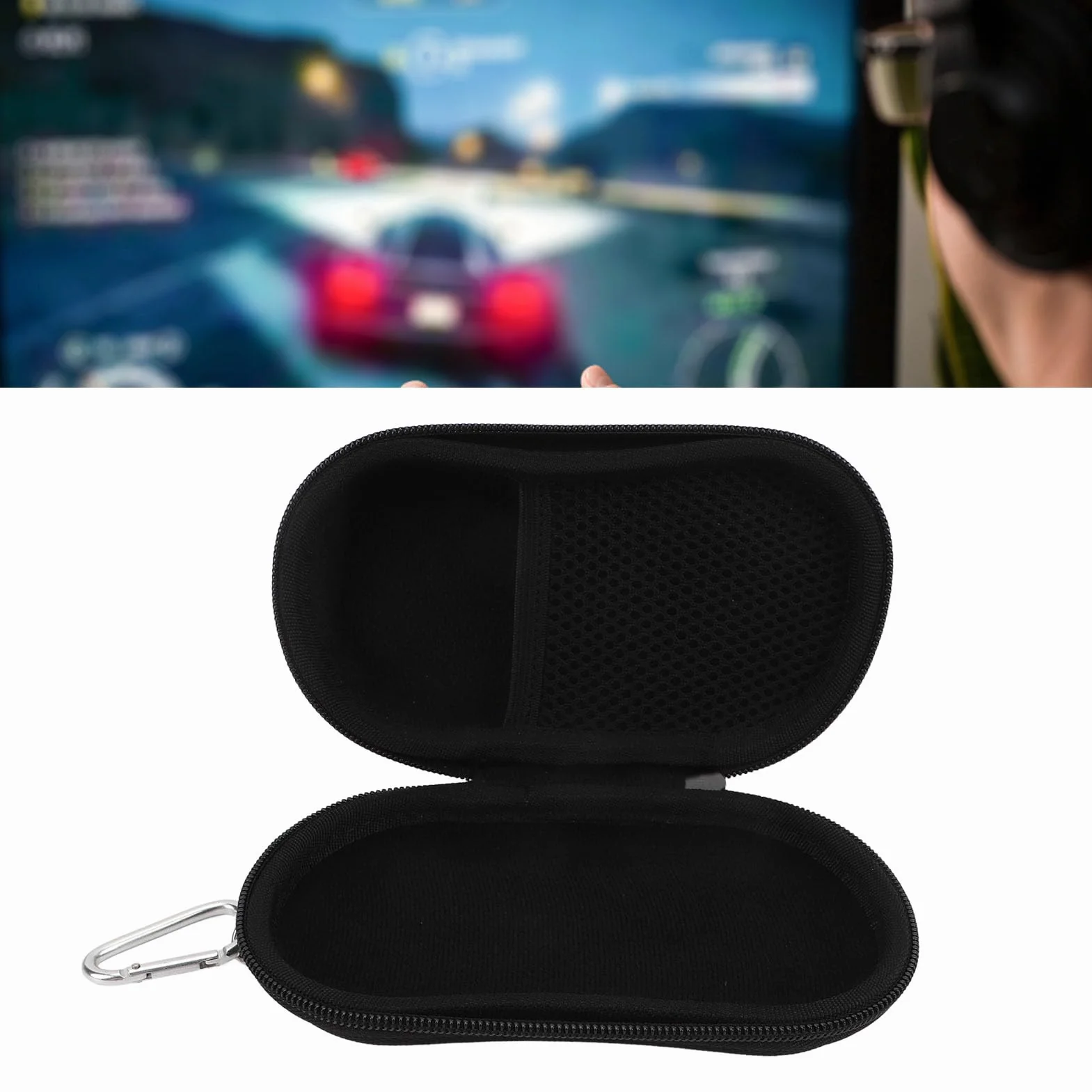 Tnfeeon Futerał do Przenoszenia Kontrolera Odporna na Wstrząsy Twarda Skorupa EVA Torba do Przechowywania dla 8Bitdo NEOGEO SN30 Pro M30 Zero 2 Kontrolery Gier z siateczkową kieszenią