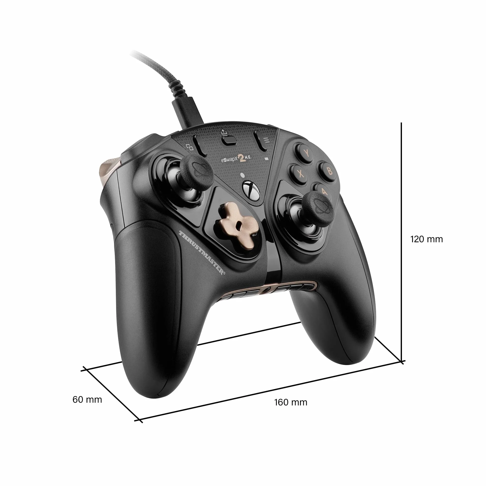 Thrustmaster ESWAP X2 H.E – Modułowy Gamepad do Gier E-sportowych z Zapobiegającymi Dryfowaniu Minidrążkami H.E.A.R.T. (Hall Effect) – Zgodny z Xbox Series X|S, Xbox One i PC