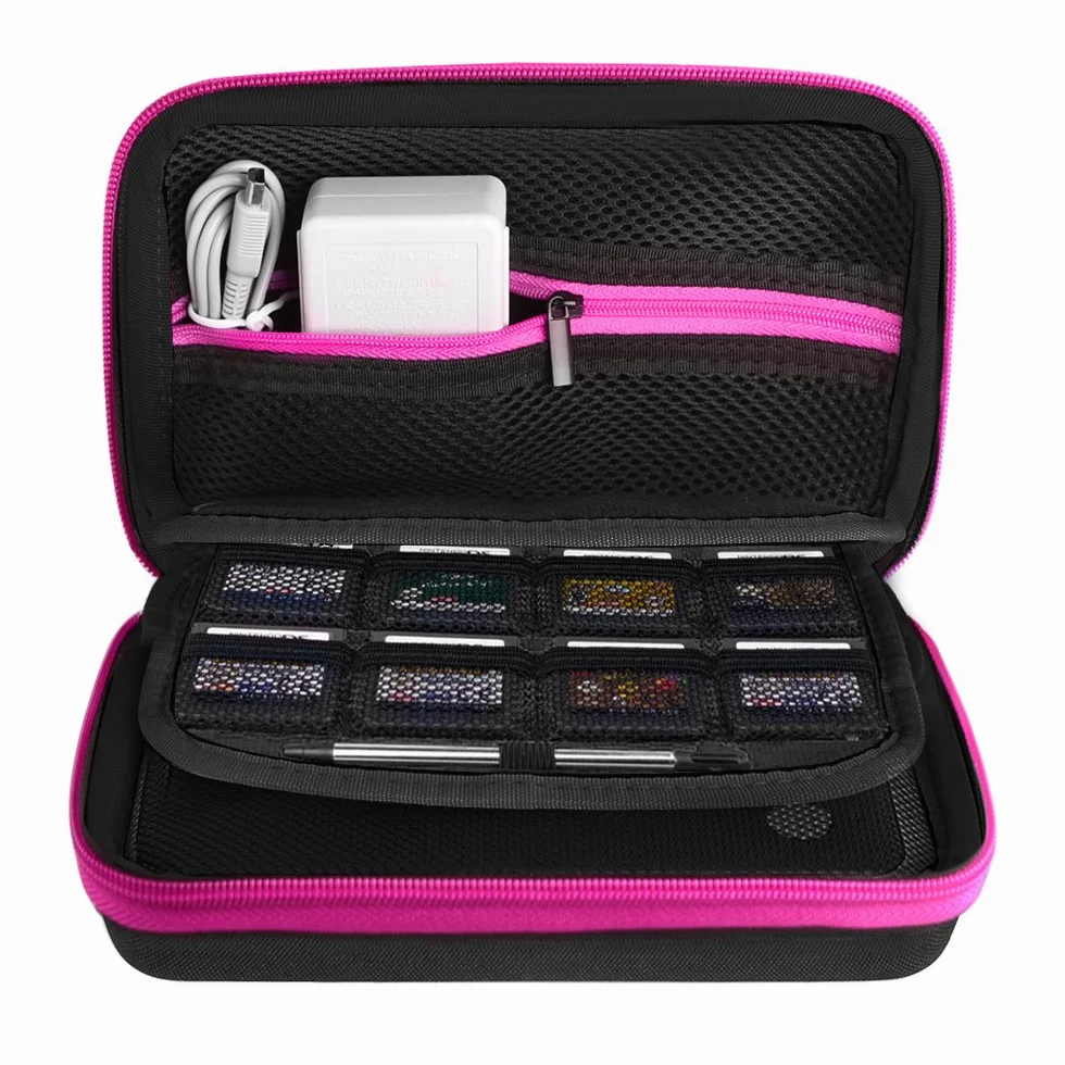 AUSTOR Twarda torba do przenoszenia do nowego 3DS XL - różowa, rose