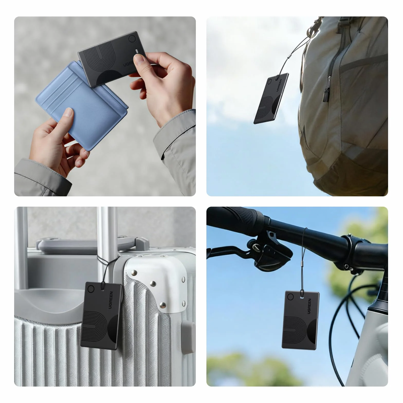 UGREEN FineTrack Slim obsługuje magnetyczne ładowanie bezprzewodowe, karta Bluetooth Tracker kompatybilna z Apple Find My (tylko iOS), lokalizator portfela z baterią wystarczającą na 1 rok