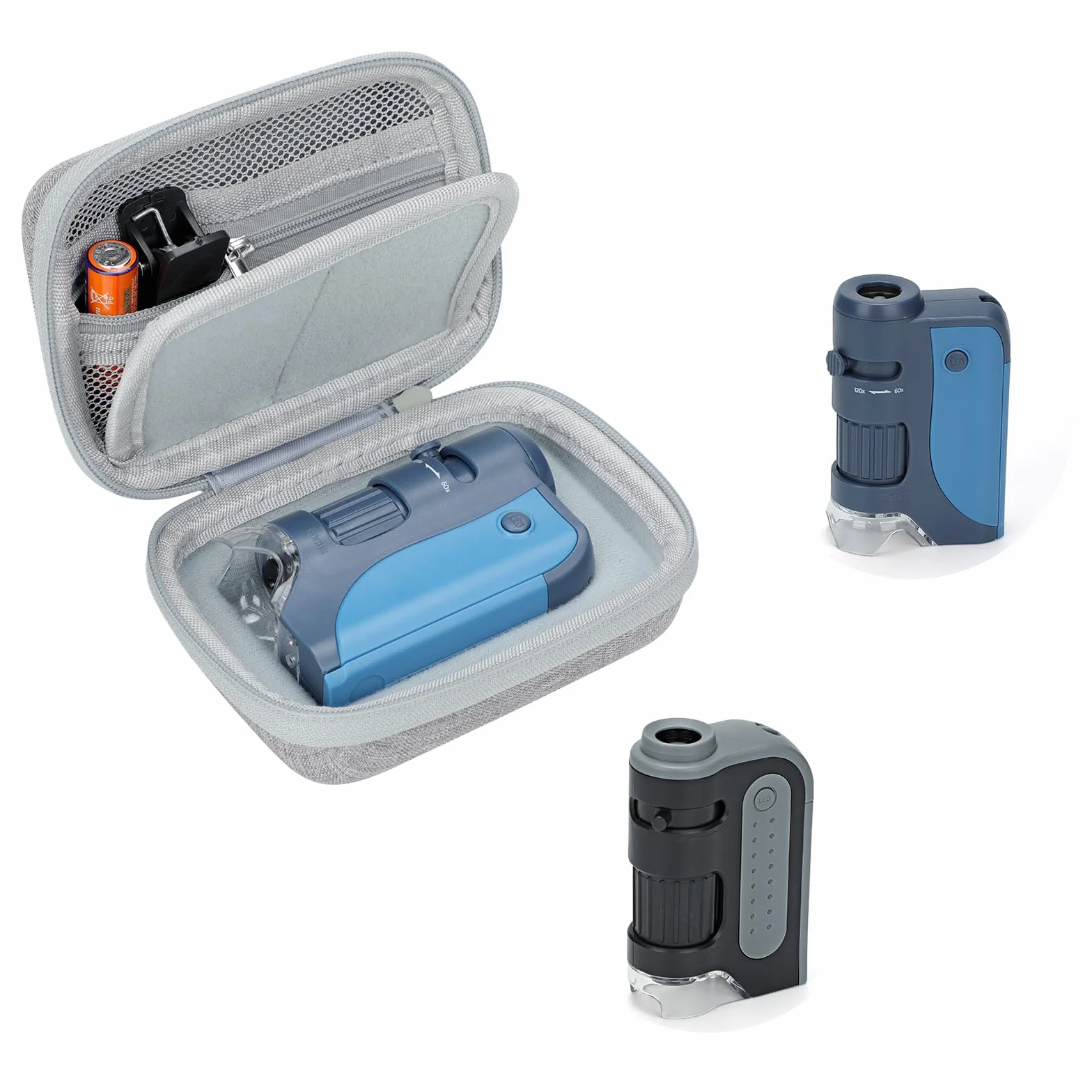 Jiusion Ręczne etui na mikroskop do Carson MicroBrite Plus (MM-300) BNISE LAKWAR BEBANG markowy mikroskop kieszonkowy mini ręczny zakres, zawiera karabińczyk (tylko etui)