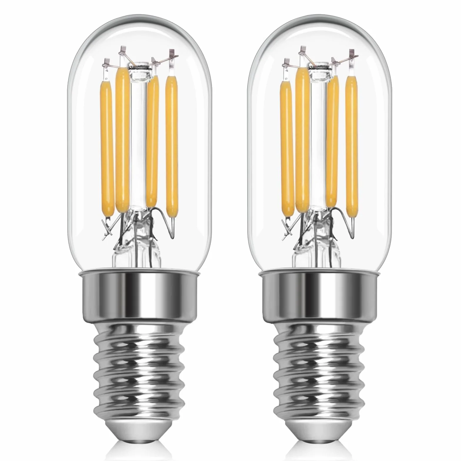 Żarówki LED E14 T22 do lodówki 2 W 6000 K zimna biel 260 lumenów AC 220-240 V 2 sztuki