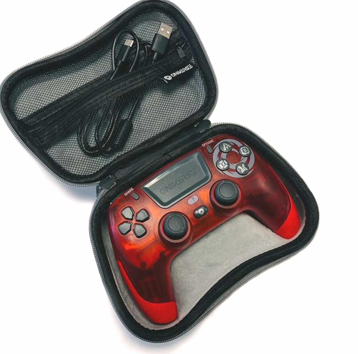 Oniverse Torba do przechowywania na Kontrolery PS5 PS4 Xbox One Series X|S z Uchwytem, Wodoszczelne, Wnętrze z Weluru odporne na Zarysowania, Komora na Akcesoria (Torba do przechowywania)