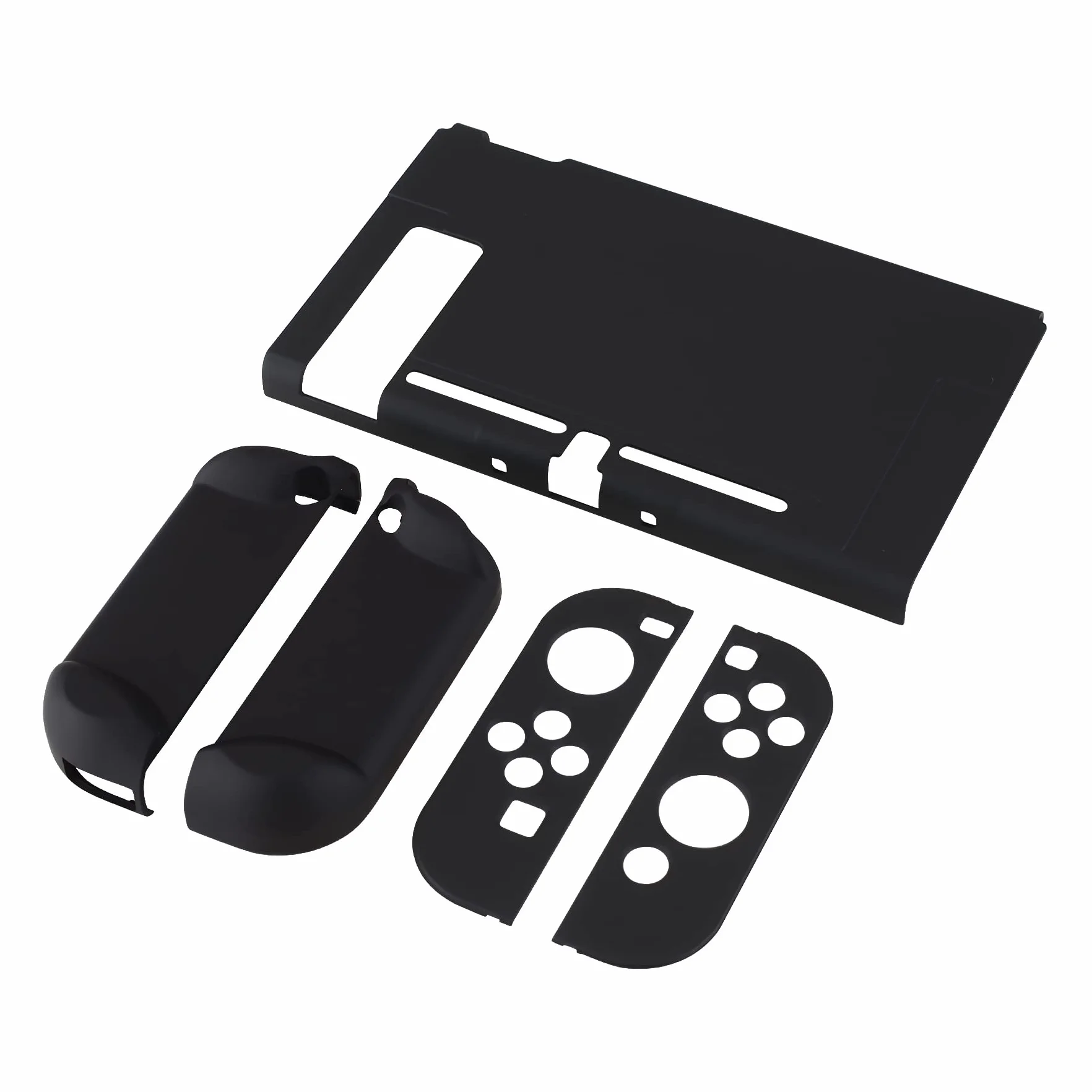 eXtremeRate PlayVital Etui Ochronny na Konsolę do Switch,NS Switch Joycon Odpinany Twardy Futerał Ochronny do Switch,Możliwość Dokowania Obudowa do Switch-Czarny