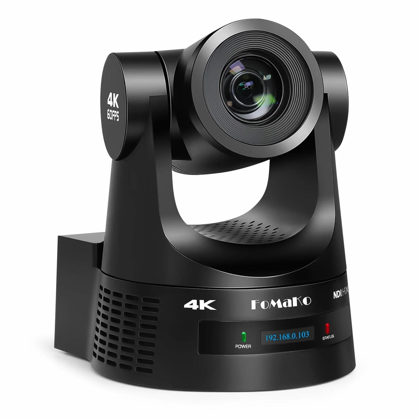FoMaKo Kamera NDI PTZ 4K 60 kl./s, obsługuje wyjście NDI HX3 4K 60 kl./s, 20-krotny zoom optyczny, automatyczne śledzenie AI Gen 3, 3G-SDI/HDMI/NDI/USB/PoE, idealna do kultu kościoła i studia na żywo
