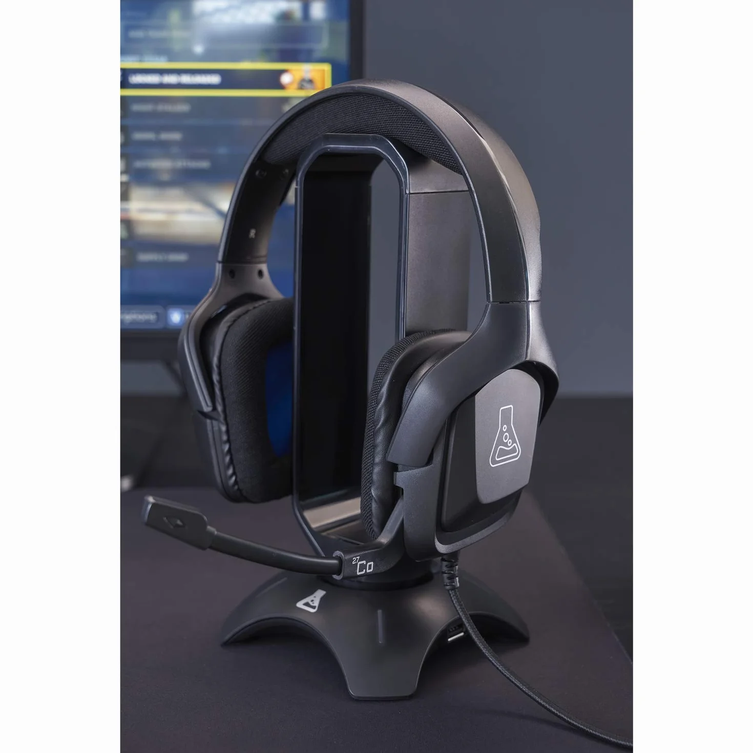 THE G-LAB KORP Cobalt Zestaw słuchawkowy dla graczy stereo audio 3,5 mm Jack PC PS4 PS5 Xbox One Switch Smartphone czarny