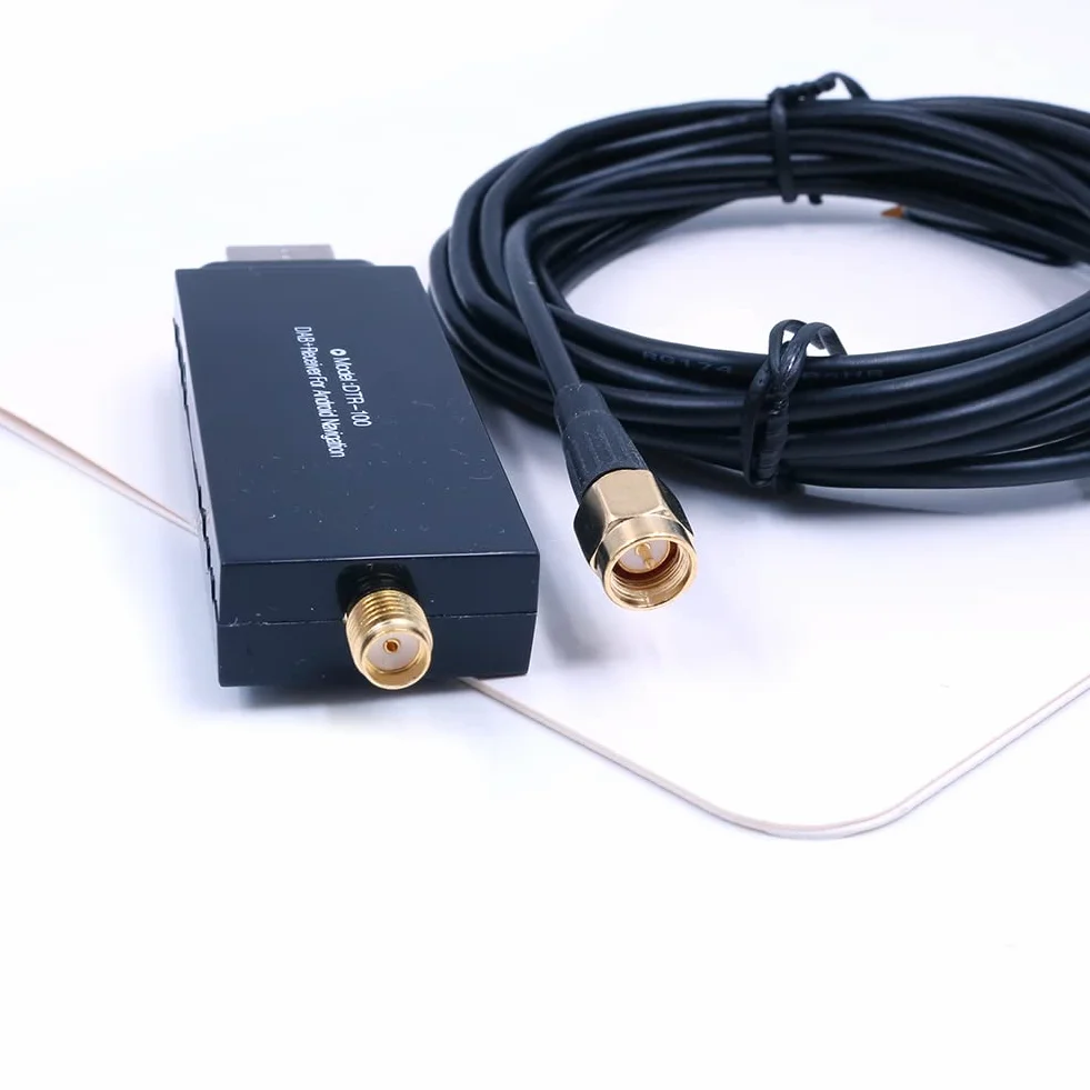 DollaTek Odbiornik radiowy DAB w antenie samochodowej adapter cyfrowy DAB + tuner box audio USB wzmocniona antena klamra dekodowanie odbioru radia dla Androida
