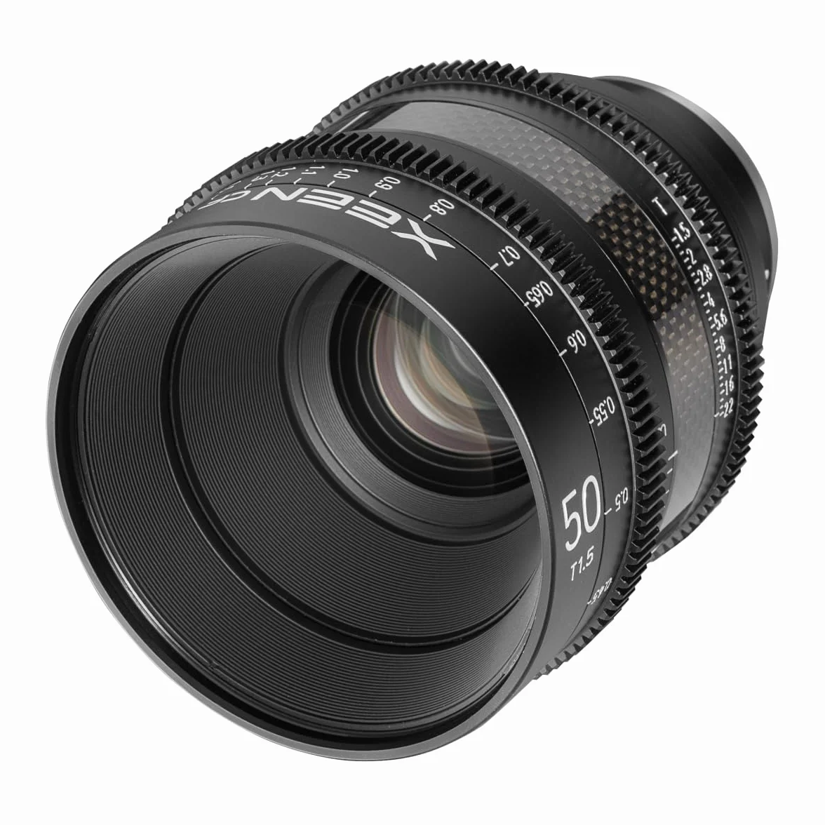 XEEN CF Cinema 50 mm T1,5 do Sony E pełnoklatkowy - profesjonalny obiektyw Cine, cylinder soczewkowy z włókna węglowego - bardzo kompaktowy, F1511101103, czarny
