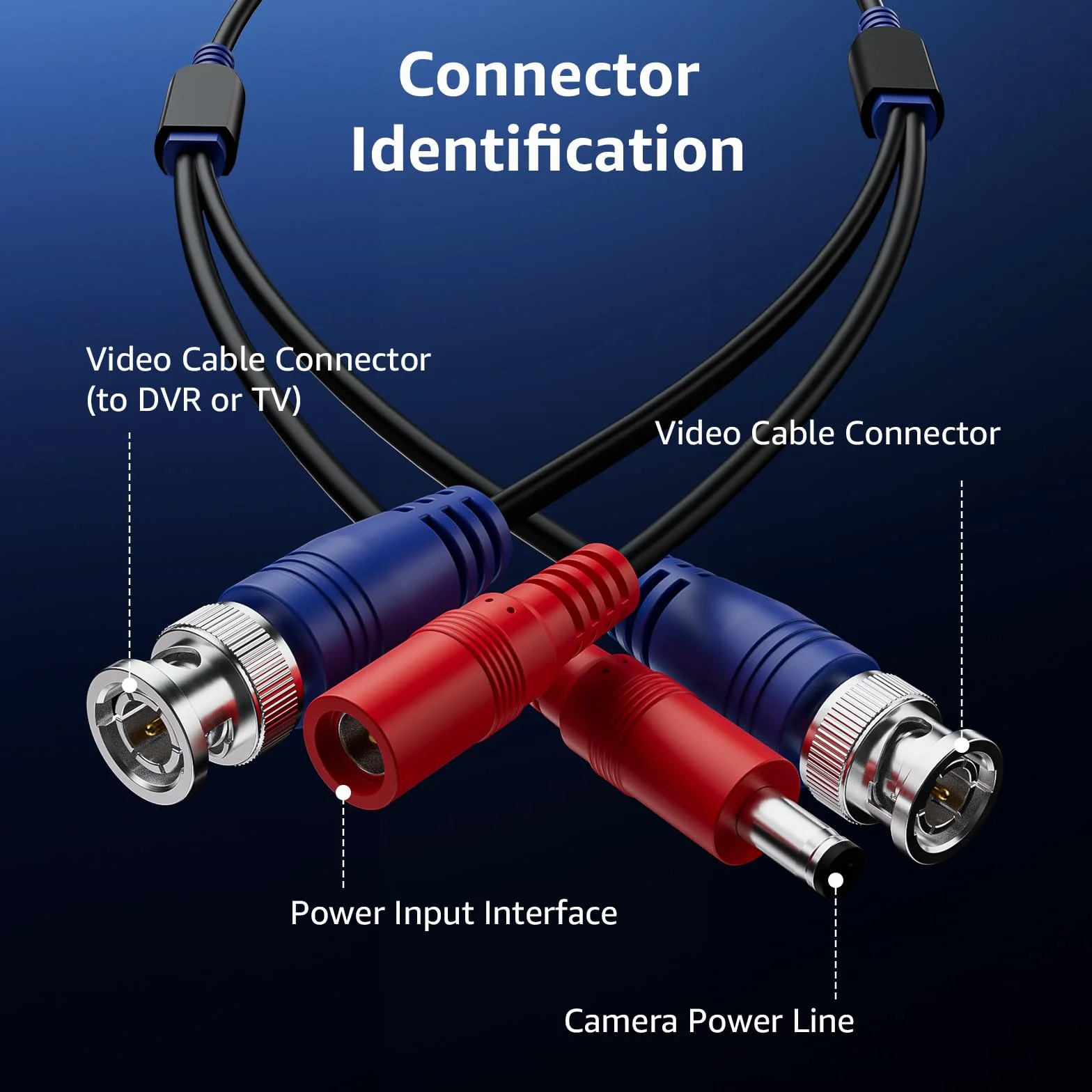 ANNKE 30m/100ft HD/AHD/TVI Kabel Wideo-Elektryczny z Prądem DC, Wszystko w Jednym Kable Wideo-Elektrycznym, Rozszerzenia Kabeli BNC do Instalacji Systemów Bezpieczeństwa CCTV DVR (Czarny