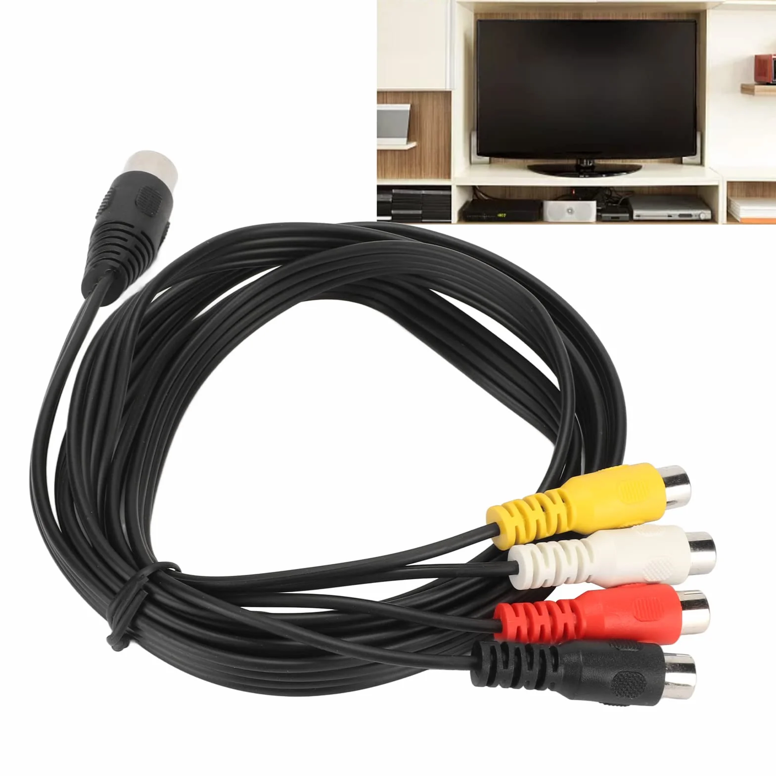 5-pinowy Męski Kabel Din na 4 żeński Przewód do Systemów Stereo Dvd Phono 5-pinowy Magnetowid Din, żeński Kabel Adaptera S Kable Wideo
