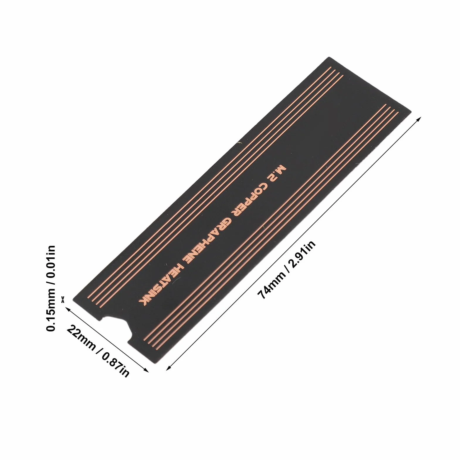 2 szt. Dwuwarstwowy Radiator M.2 2280 NVMe SSD Grafenowy Miedziany do Laptopa