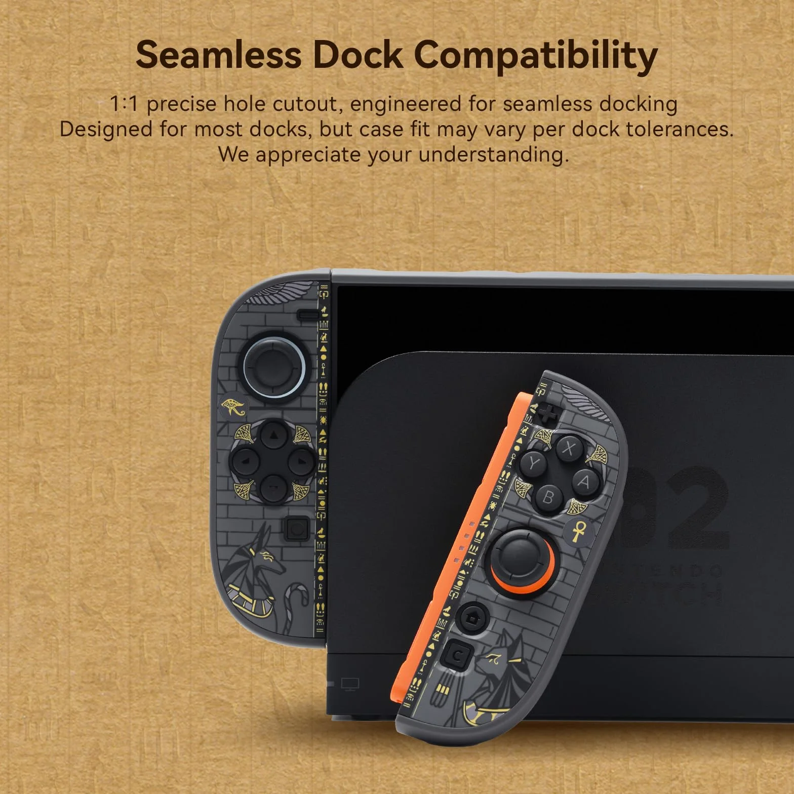 GeekShare Etui ochronne kompatybilne z Switch 2, twarda, wąska, dokująca obudowa z PC przeznaczona na konsolę do gier Switch 2 i kontrolery JC Handle - Mystic Kingdom