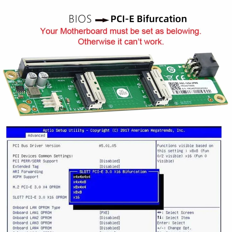 CY Adapter Dual MCIO 8i Mini Cool Edge IO SFF-TA-1016 na PCIE5.0 PCI-Express 16x VROC Adapter do płyty głównej SSD Karta graficzna