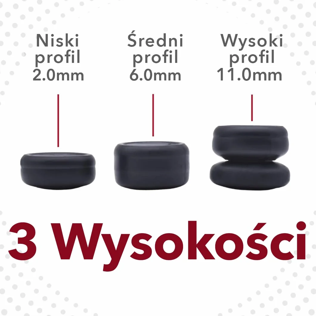 Setex Thumbstick Grip Cover – Antypoślizgowe Mikroteksturowane Nakładki Na Joystick Do PlayStation PS5, PS4, Xbox One, Switch Pro, Steam Deck – (1 Para) Czarna – Tylko Nakładki Na Grip